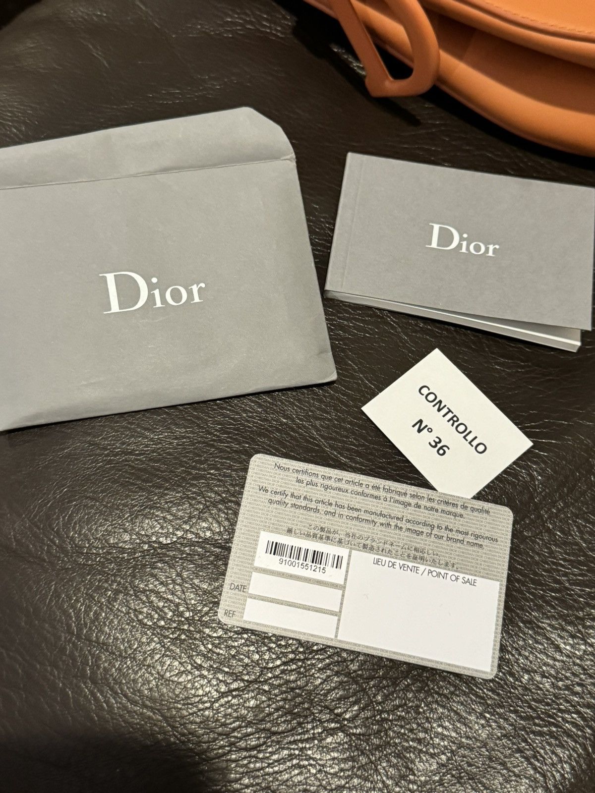Dior Dior Ultra Matte Saddle Bag Orange Leather Medium Size ONE SIZE - 10 Thumbnail