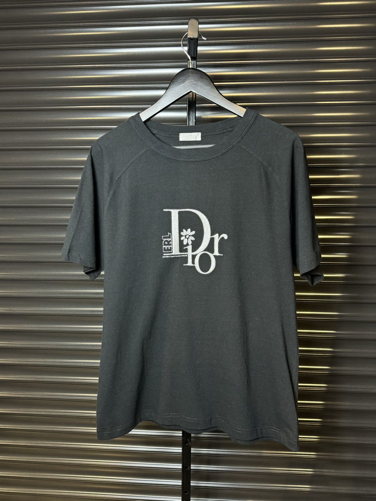 Dior × ERL Dior ERL Studio Embroidered Logo Black Tee - Large Size US L / EU 52-54 / 3 - 1 Thumbnail