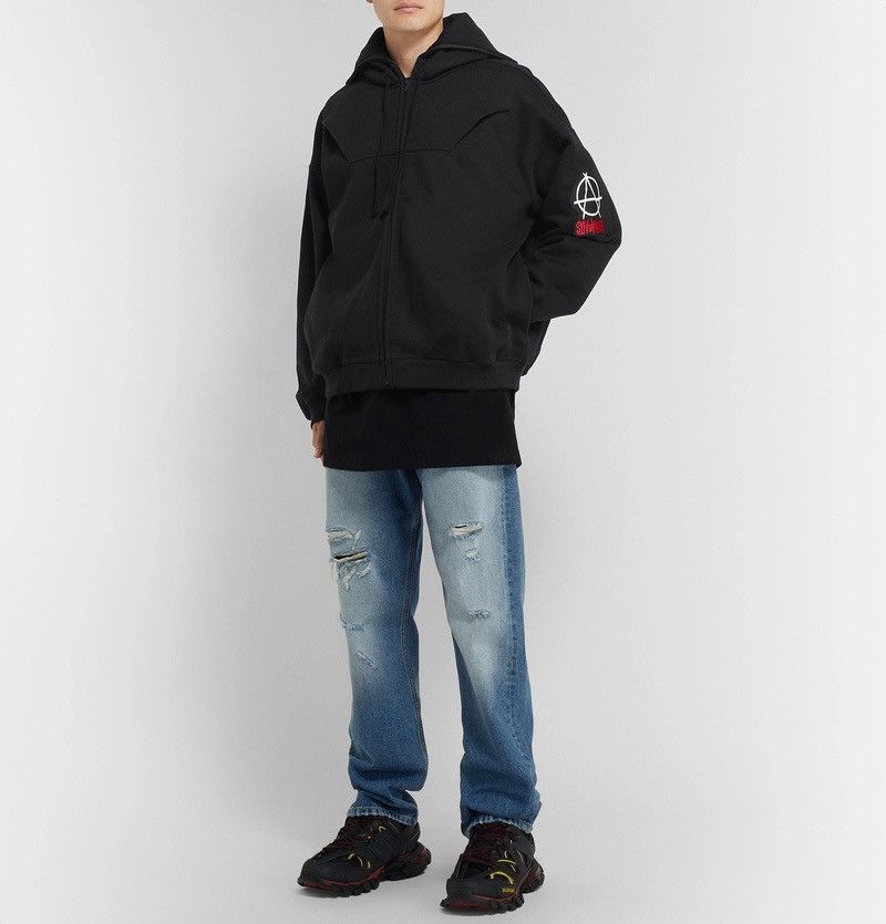 Vetements Vetements appliquéd masked hoodie Size US M / EU 48-50 / 2 - 1 Thumbnail