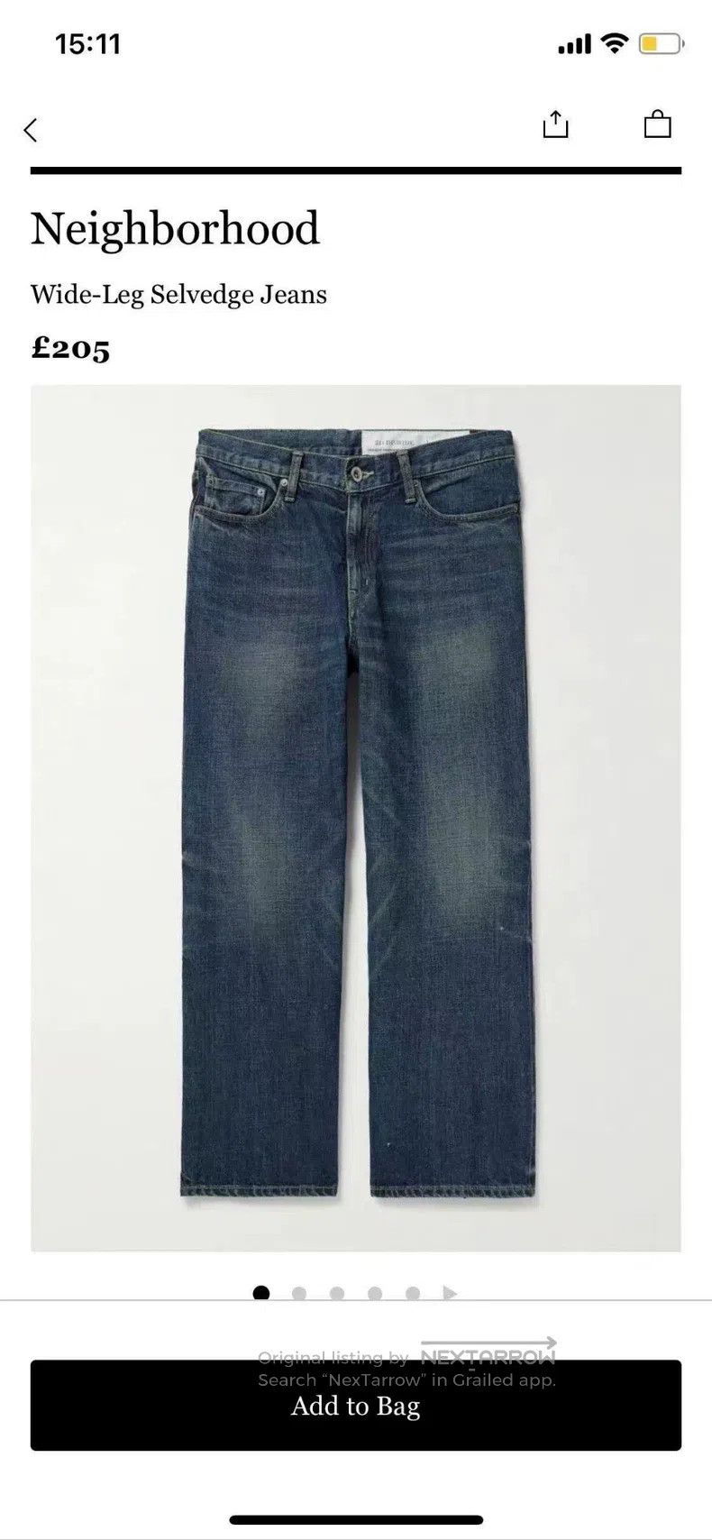 Neighborhood Neighborhood size M Basic Washed Denim Pants, Size M Size US 27 - 6 Thumbnail