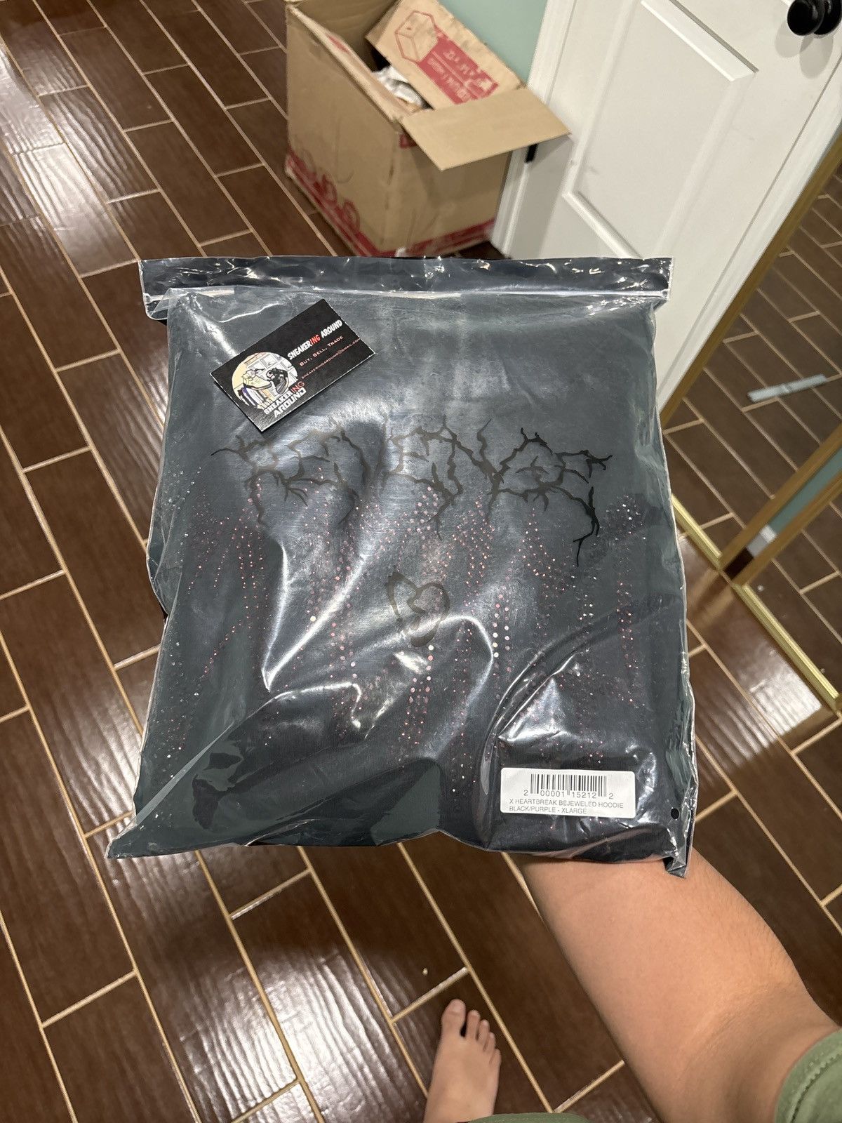 Revenge XXXTENTACION HEARTBREAK BEJEWELED HOODIE PURPLE SzXL