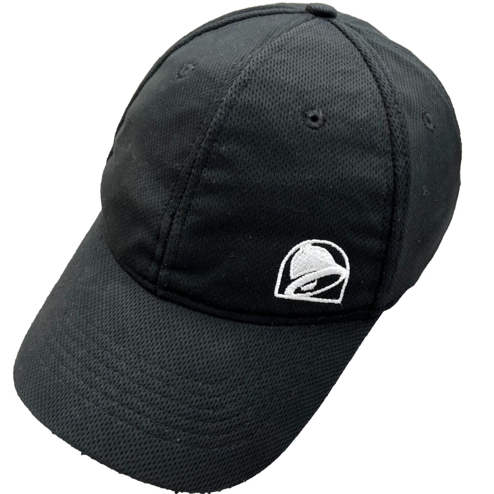 Bell Taco Bell Hat Cap Baseball Cap Adjustable Black White Logo Work Employee Uniform Size ONE SIZE - 2 Thumbnail