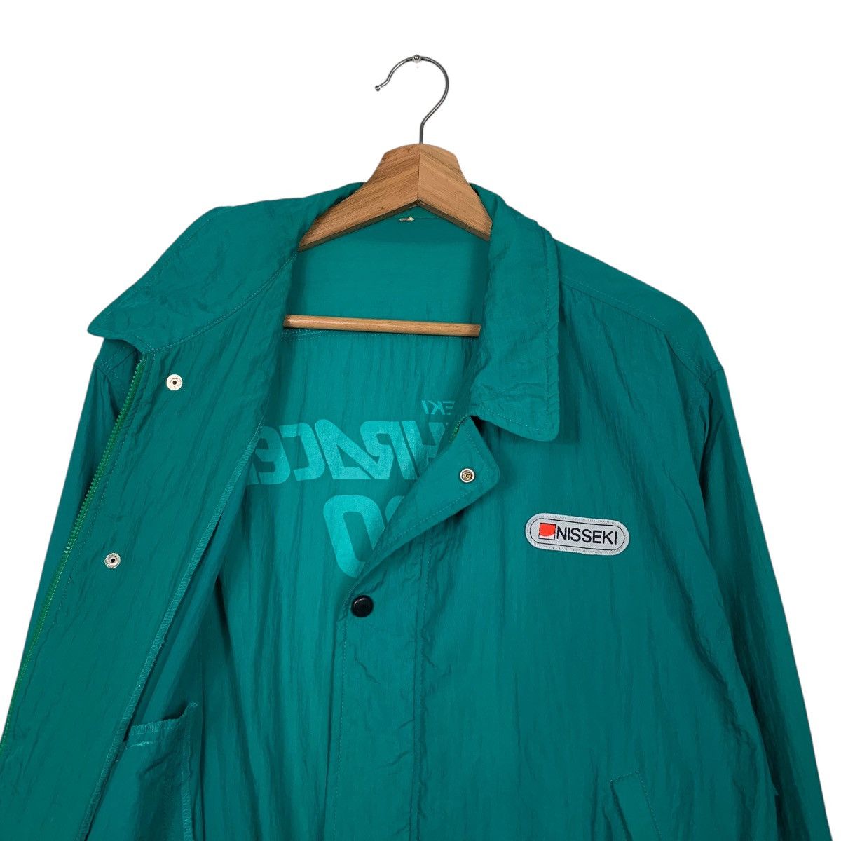 Japanese Brand NISSEKI DASHRACER 100 Green Collar Light Jacket #1661-C74 Size US L / EU 52-54 / 3 - 10 Thumbnail