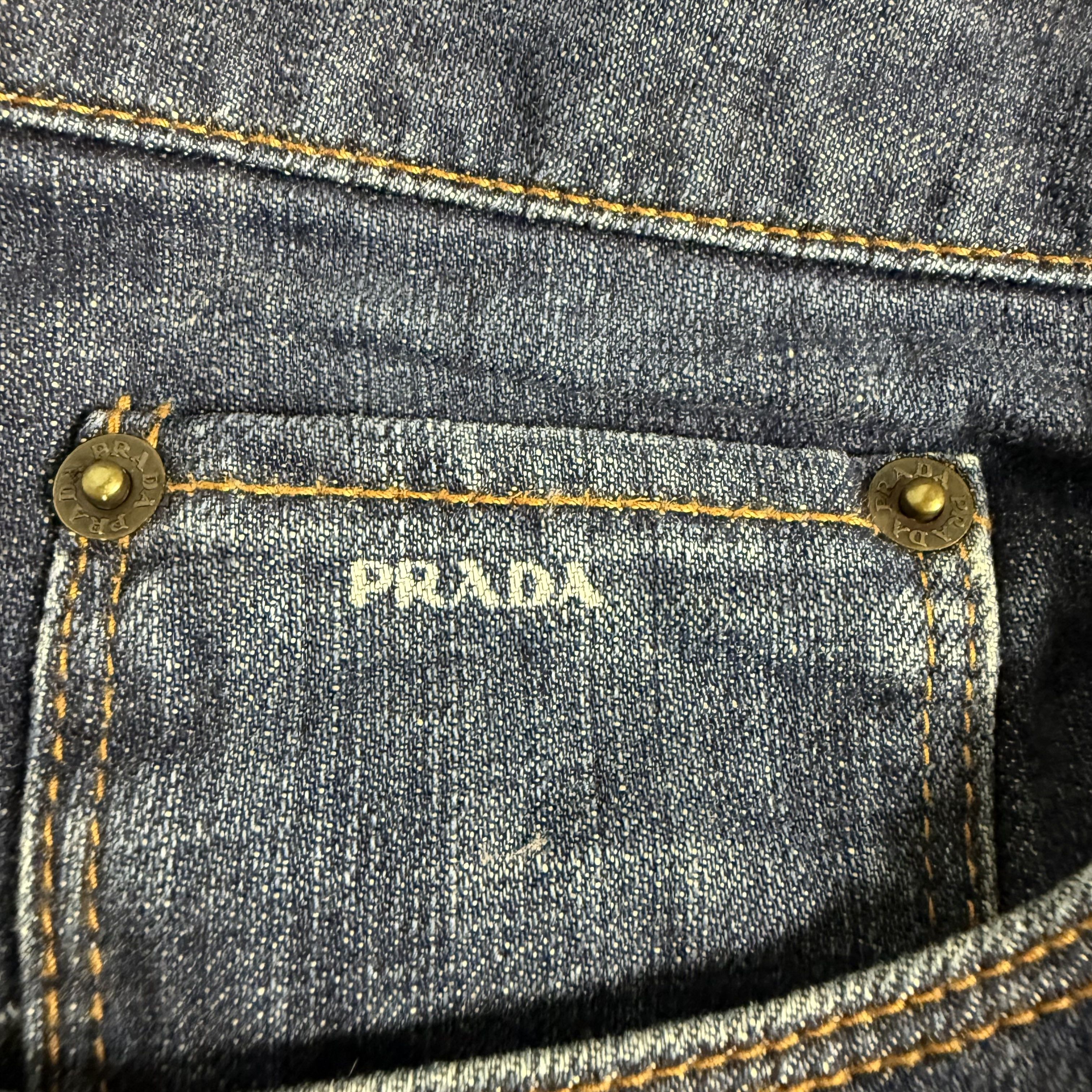 Prada 🔥RARE🔥Vintage Prada Easy Fit Washed Indigo Denim Jeans Size US 33 - 8 Thumbnail