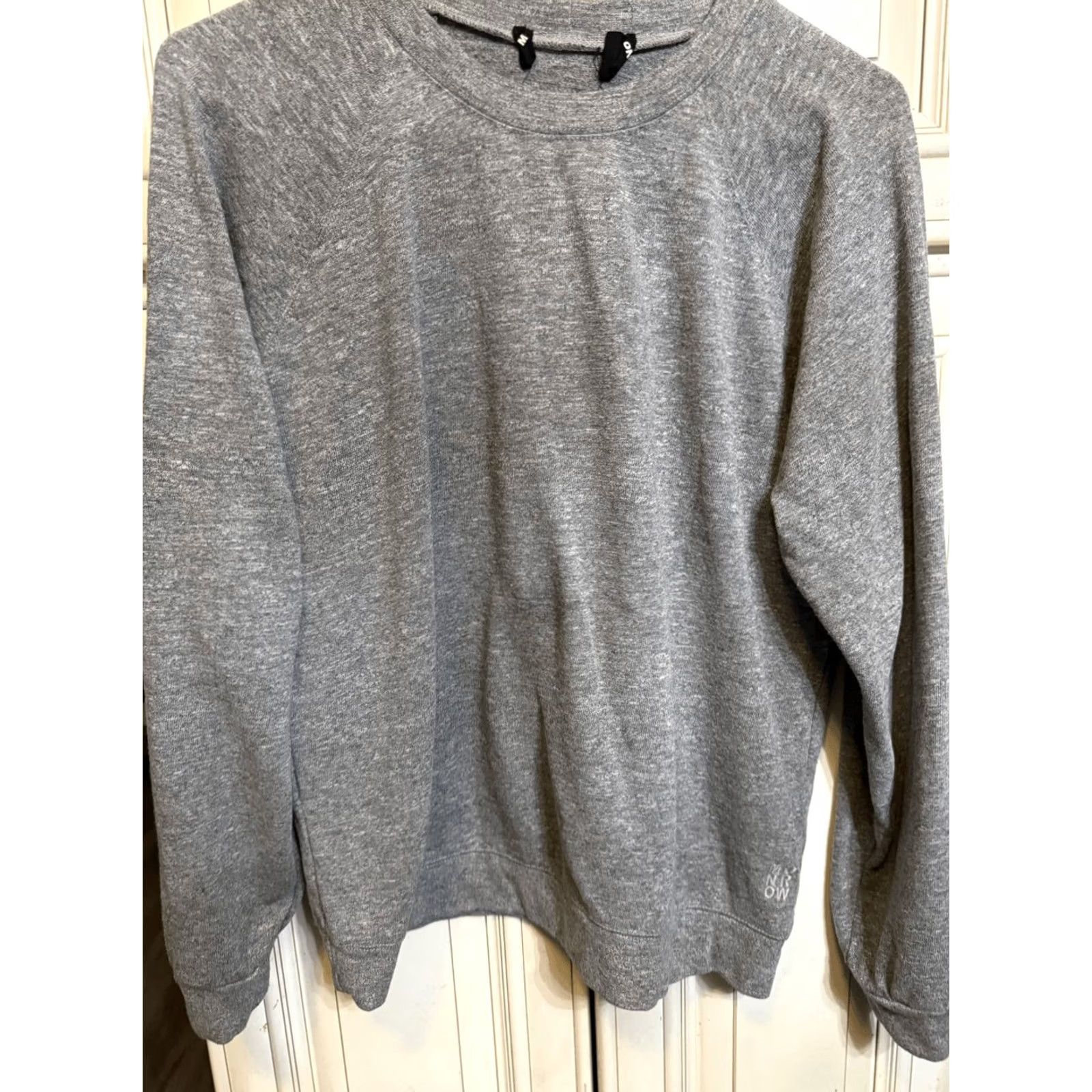 MONROW VINTAGE Monrow Women's Crew Neck Original Fleece Raglan Pullover Gray M Size M / US 6-8 / IT 42-44 - 6 Thumbnail