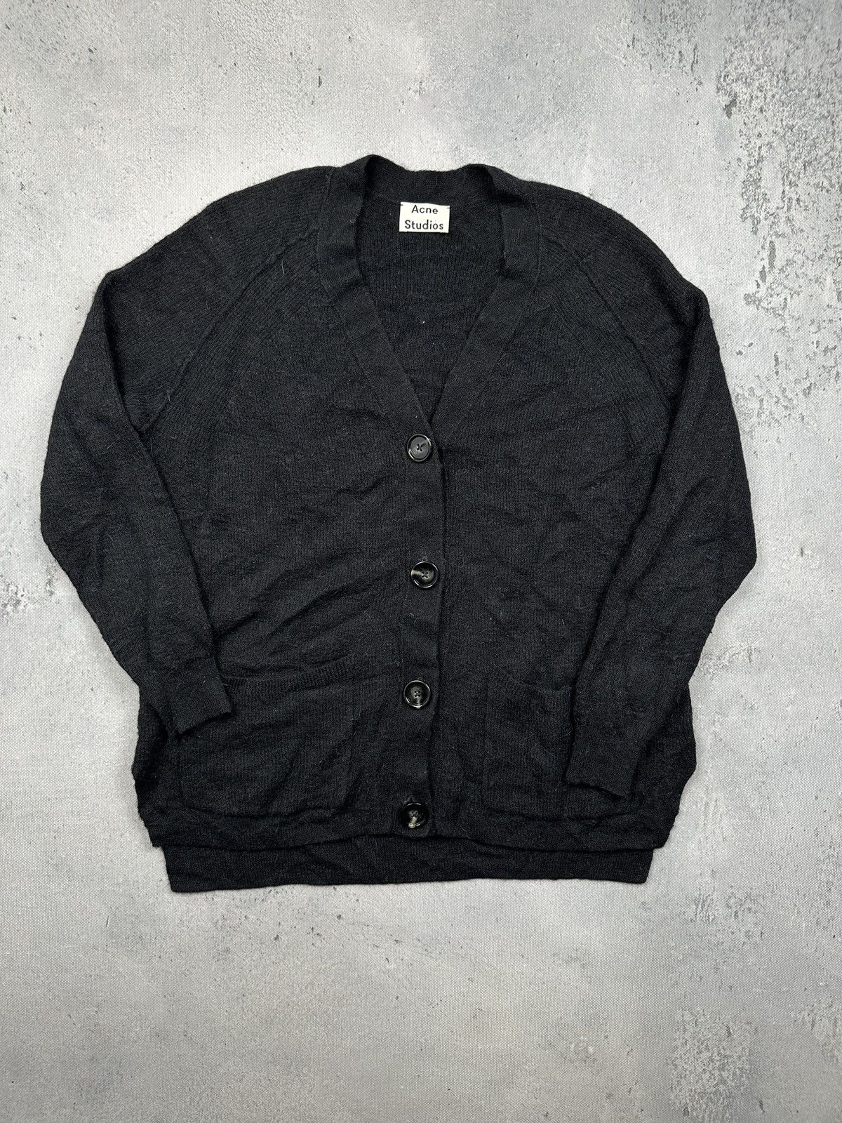 Acne Studios Acne Studios Black Alpaca Wool Cardigan Minimalist Archive Size M / US 6-8 / IT 42-44 - 17 Thumbnail