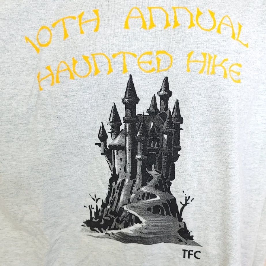Fruit Of The Loom VINTAGE Haunted Hike T Shirt Mens XL 90s Halloween Castle 10th Annual Nike? Size US XL / EU 56 / 4 - 3 Thumbnail