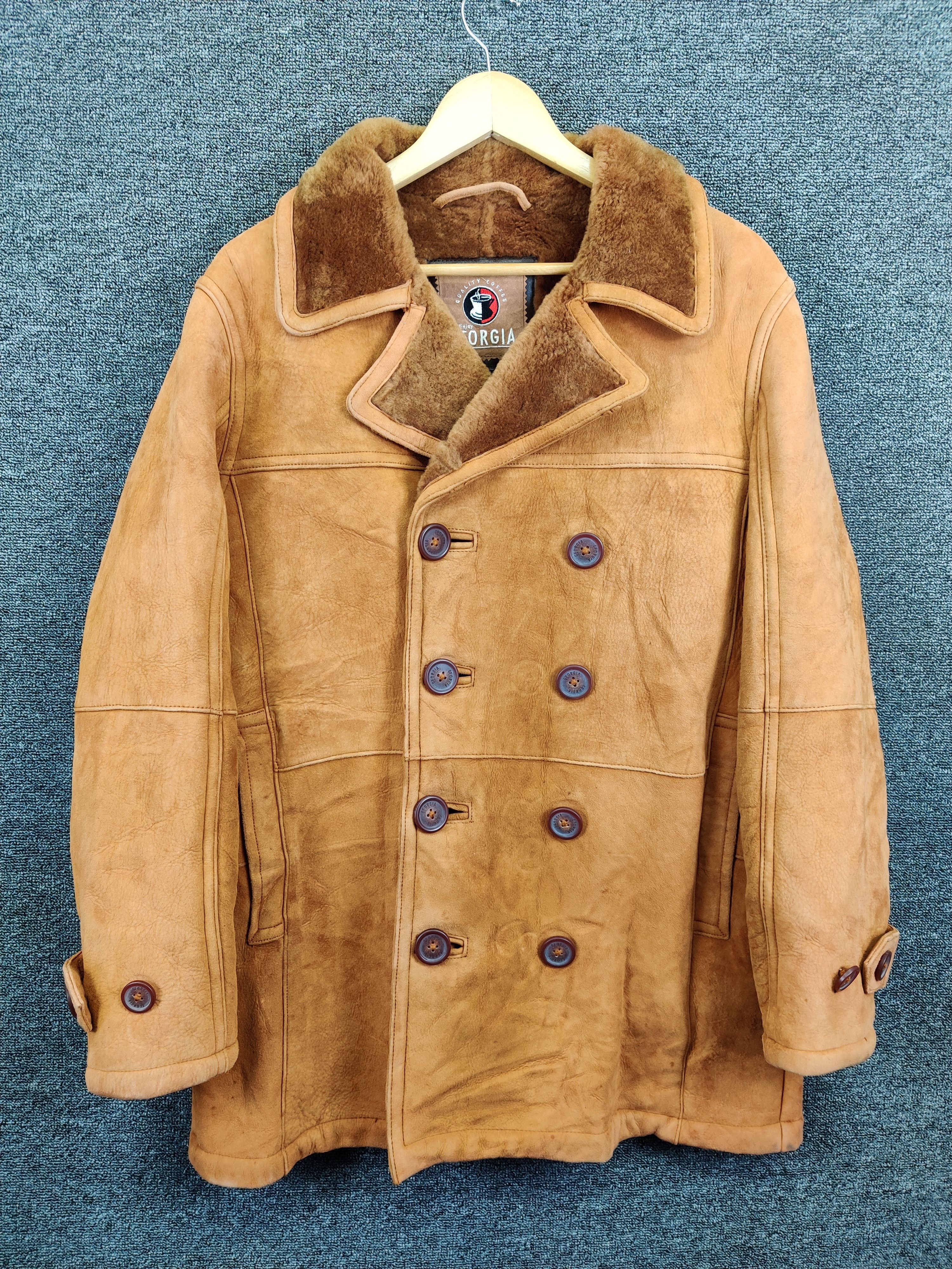 Leather Vintage Georgia Sheepskin Coat Leather Jacket Size US L / EU 52-54 / 3 - 1 Thumbnail