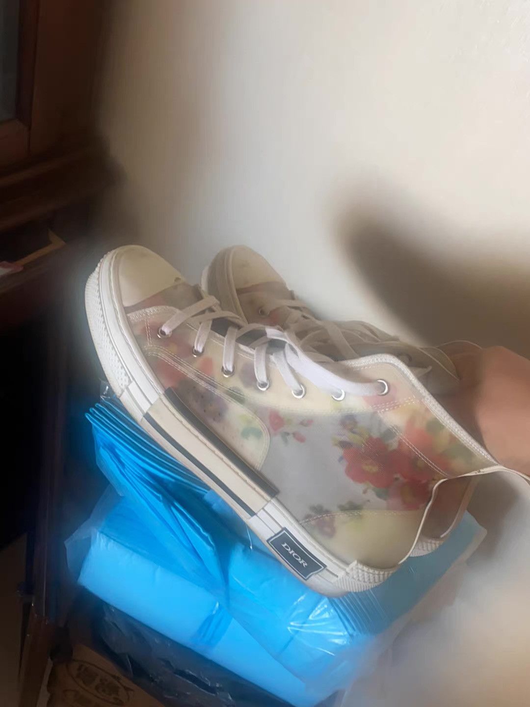 Dior Dior Floral Transparent High‑top Shoes Ｑ26 Size US 8.5 / EU 41-42 - 1 Preview