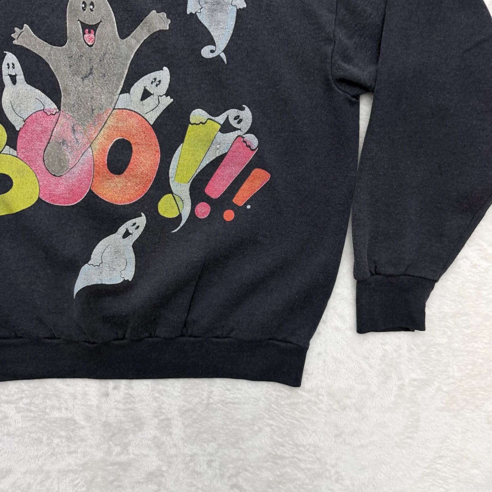 Vintage VINTAGE Active Elements Boo Ghost Sweatshirt Mens Large Halloween Graphic Fleece Size US L / EU 52-54 / 3 - 5 Thumbnail