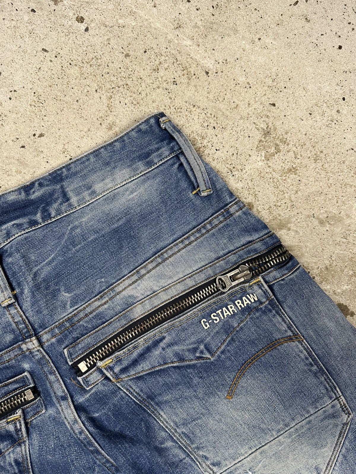 G-Star Vintage Y2K G Star Raw Tapered Denim Pants Jeans Zippers Size US 30 / EU 46 - 16 Thumbnail