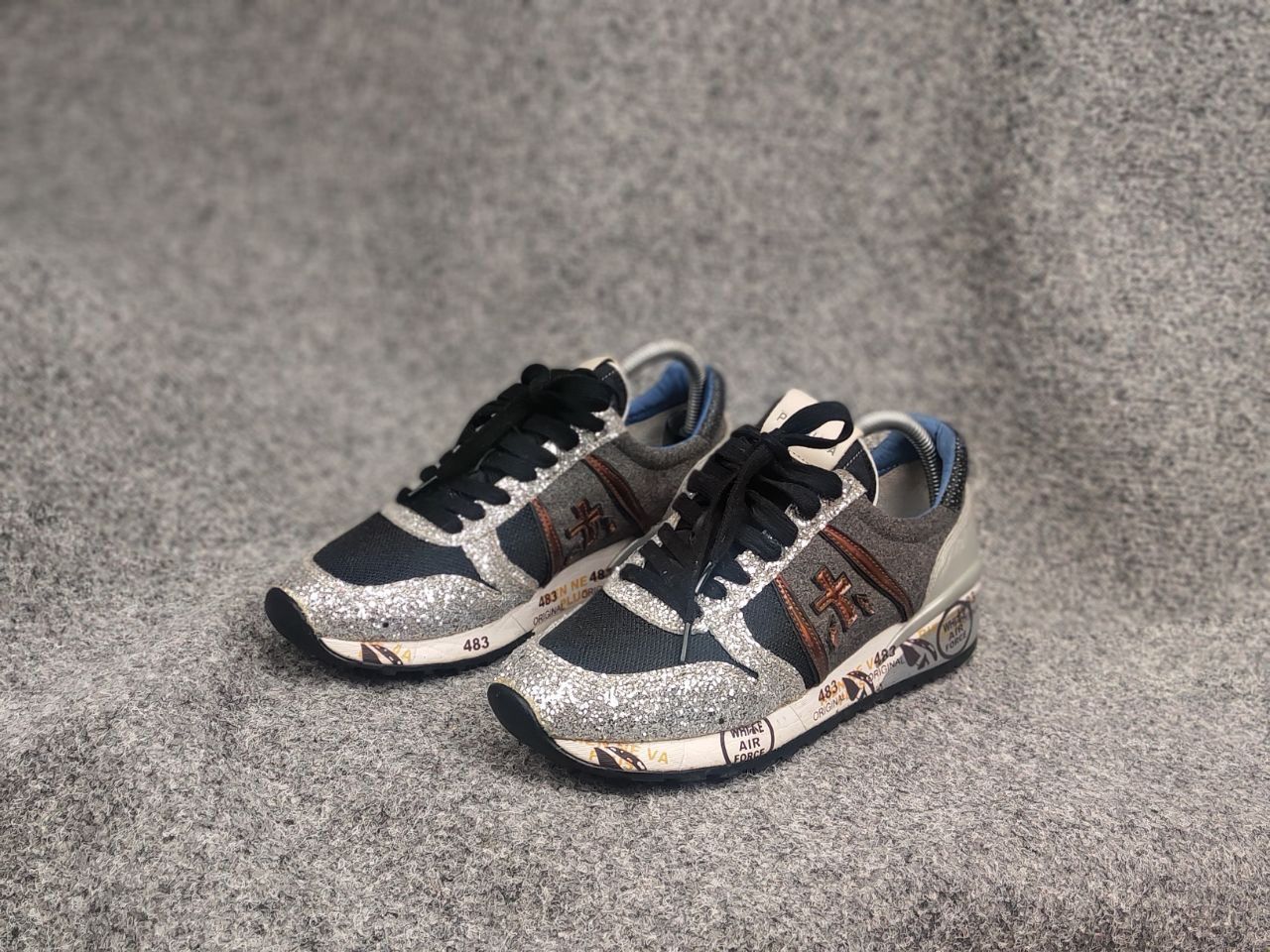 Premiata Premiata Italy Design Diane glitter toe sneakers Leather Size US 7 / IT 37 - 7 Thumbnail