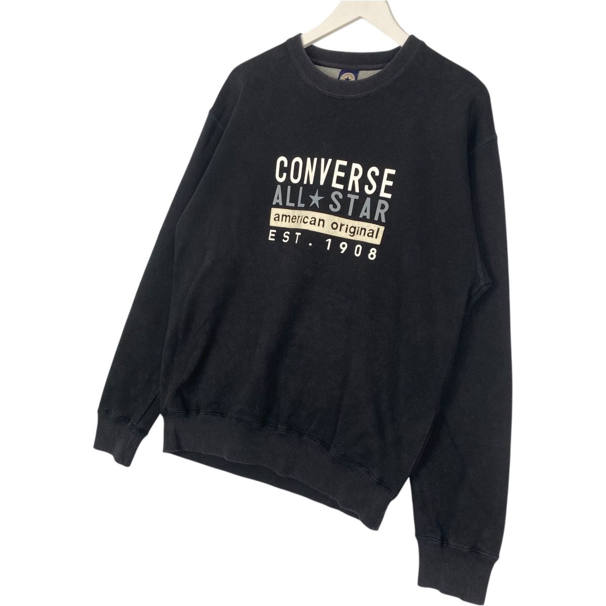 Converse Vintage Converse All Star Crewneck Sweatshirt Black Size L Size US L / EU 52-54 / 3 - 2 Thumbnail