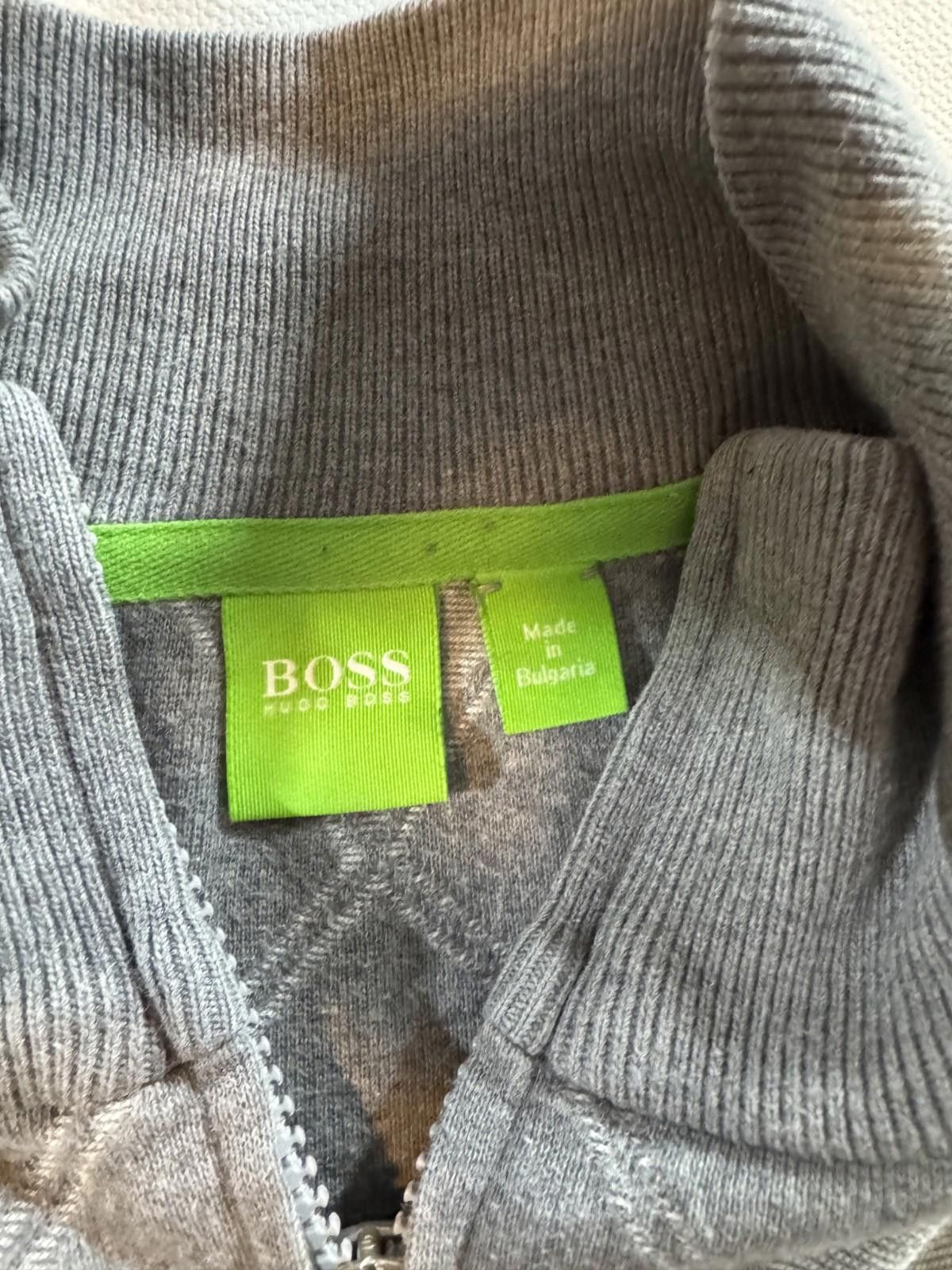 Hugo Boss Hugo Boss Men’s Large Grey Argyle Zip Up Sweater Mock Neck Size US L / EU 52-54 / 3 - 5 Thumbnail