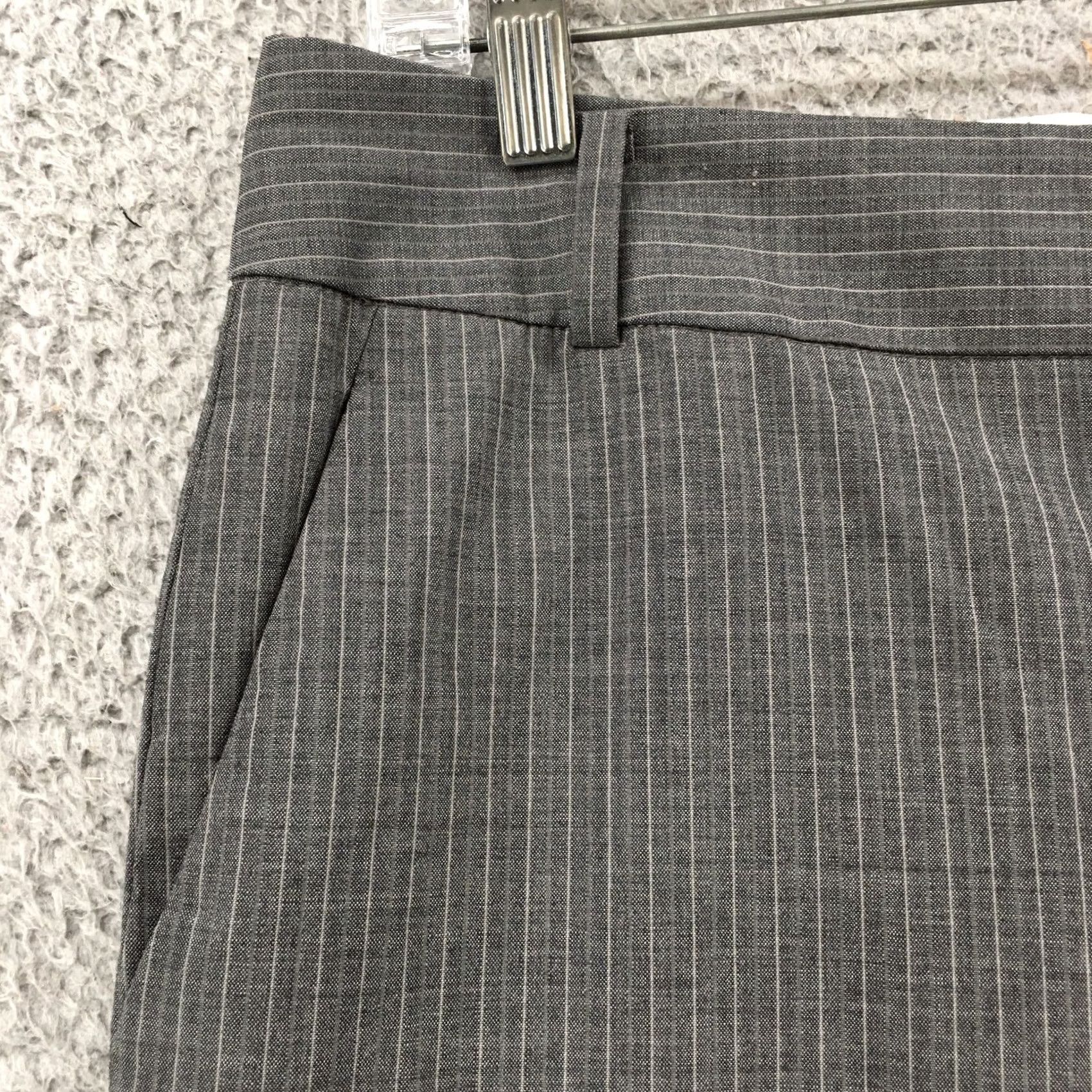 Banana Republic Banana Republic Martin Trouser Dress Pants Womens 6 Gray Striped Wool Blend Dress Pants Regular Rise Flat Front Pockets Casual Mens Womens Girls Boys Size 28" / US 6 / IT 42 - 4 Thumbnail