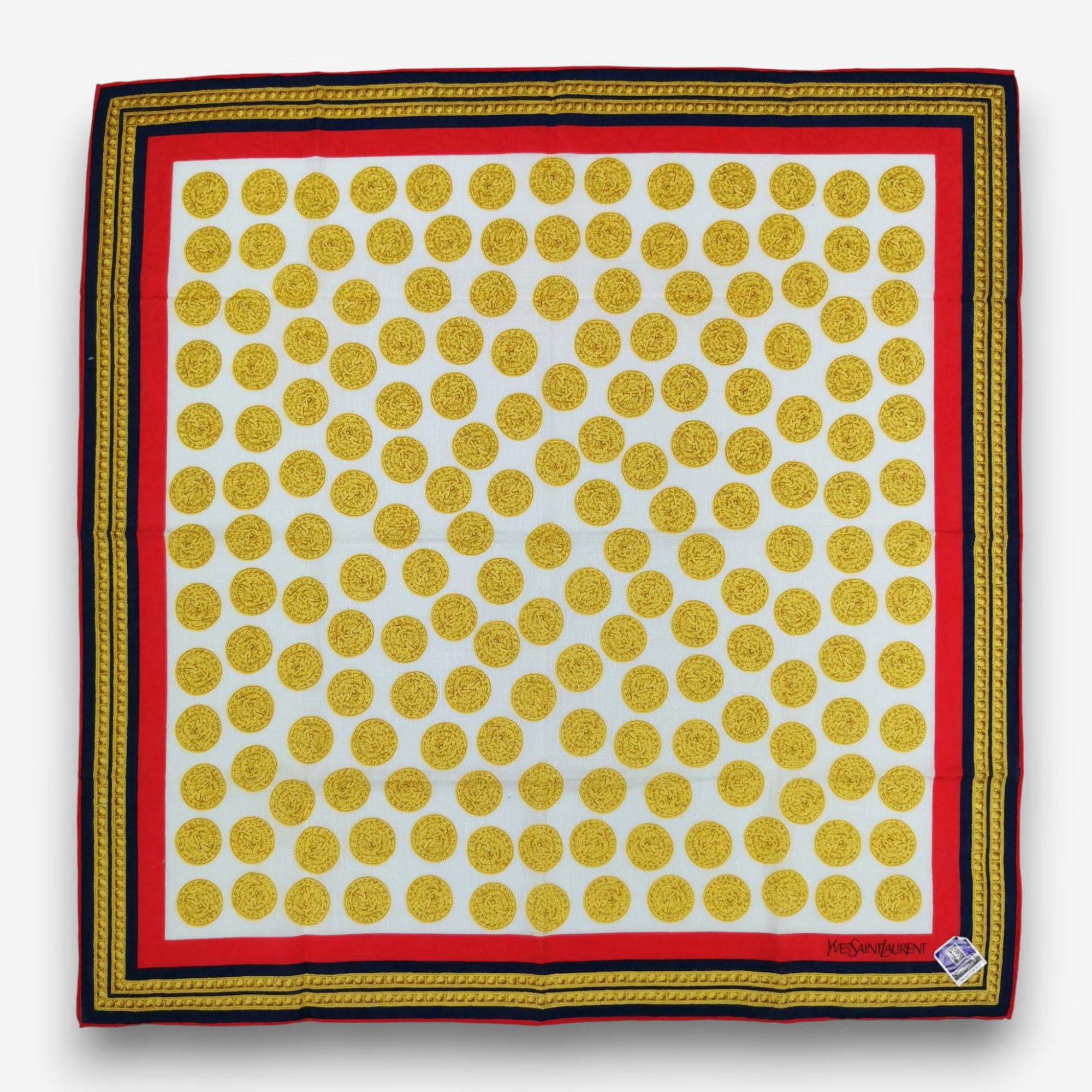 Japanese Brand Vintage Yves Saint Laurent Handkerchief Neckerchief Bandana Size ONE SIZE - 2 Thumbnail