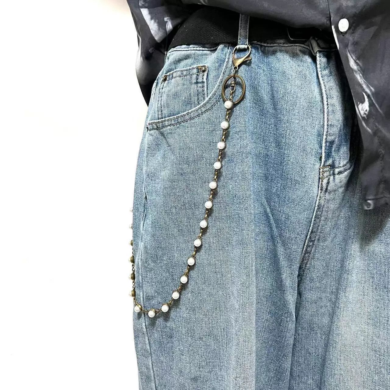 Vintage Retro hip-hop punk style jeans waist chain Size ONE SIZE - 5 Thumbnail