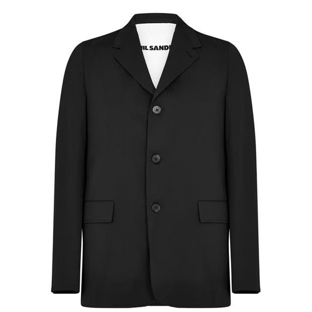 image of Jil Sander O1G2R1Mq0424 Blazer Jackets In Black, Men's (Size Small)