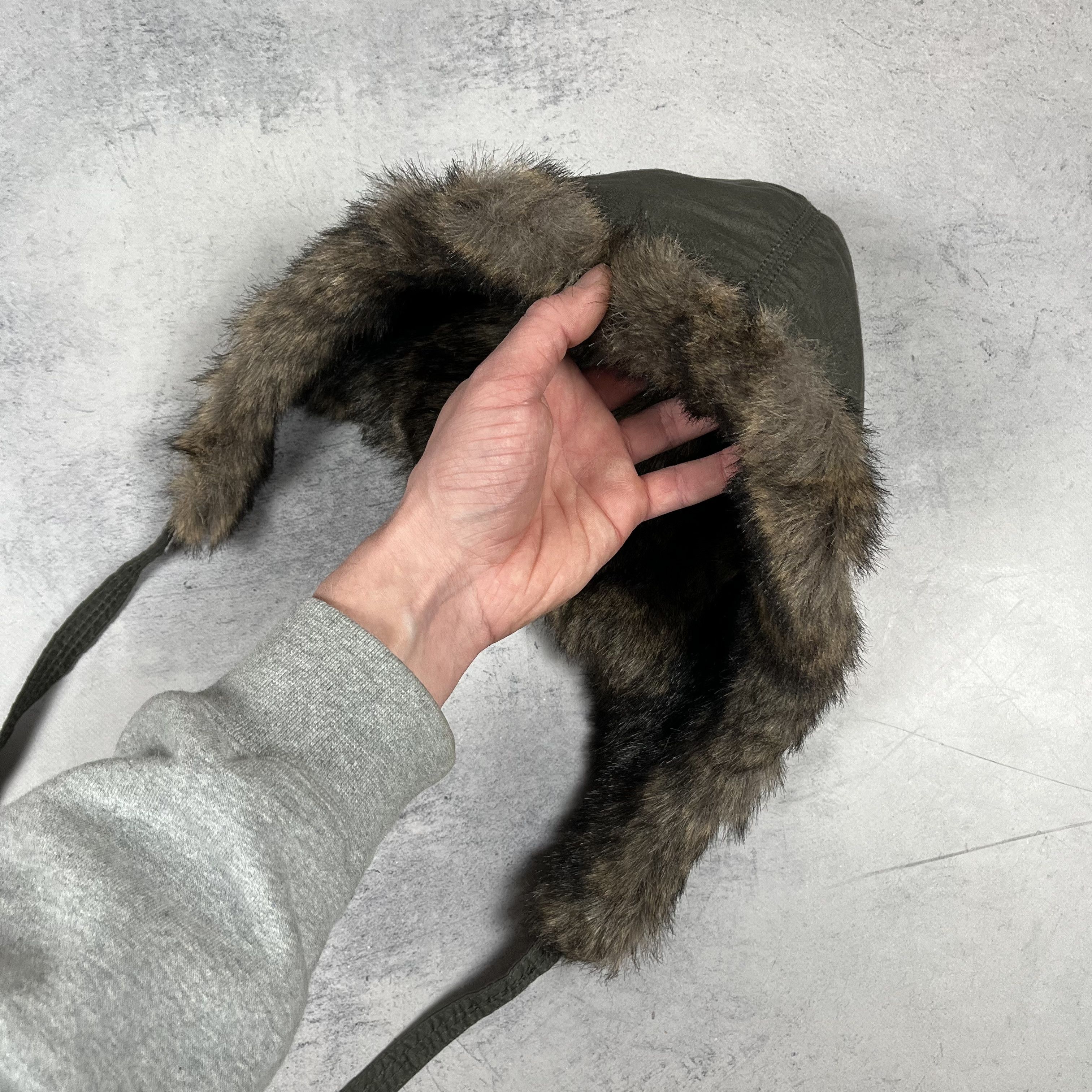 Diesel Vintage Diesel Y2K Faux Fur Aviator Hat Earflap Cap 00’s Size ONE SIZE - 9 Thumbnail