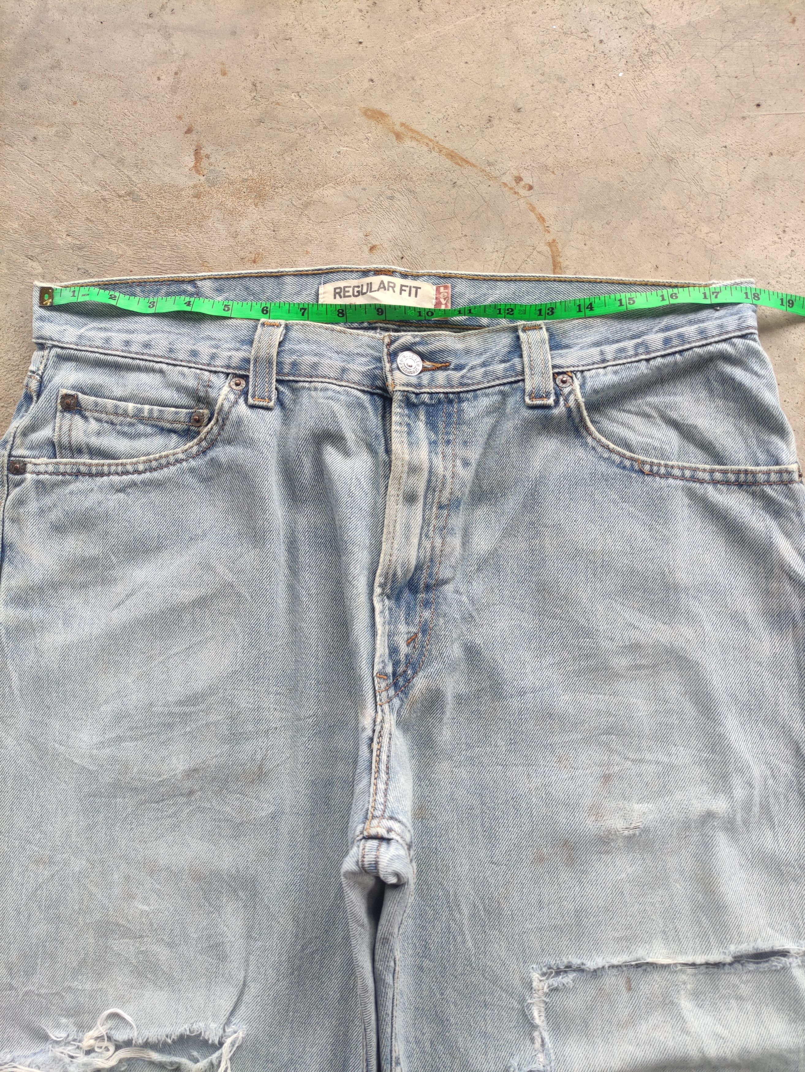 Levi's Vintage Levis Jean Distressed Faded Denim Size US 37 - 6 Thumbnail