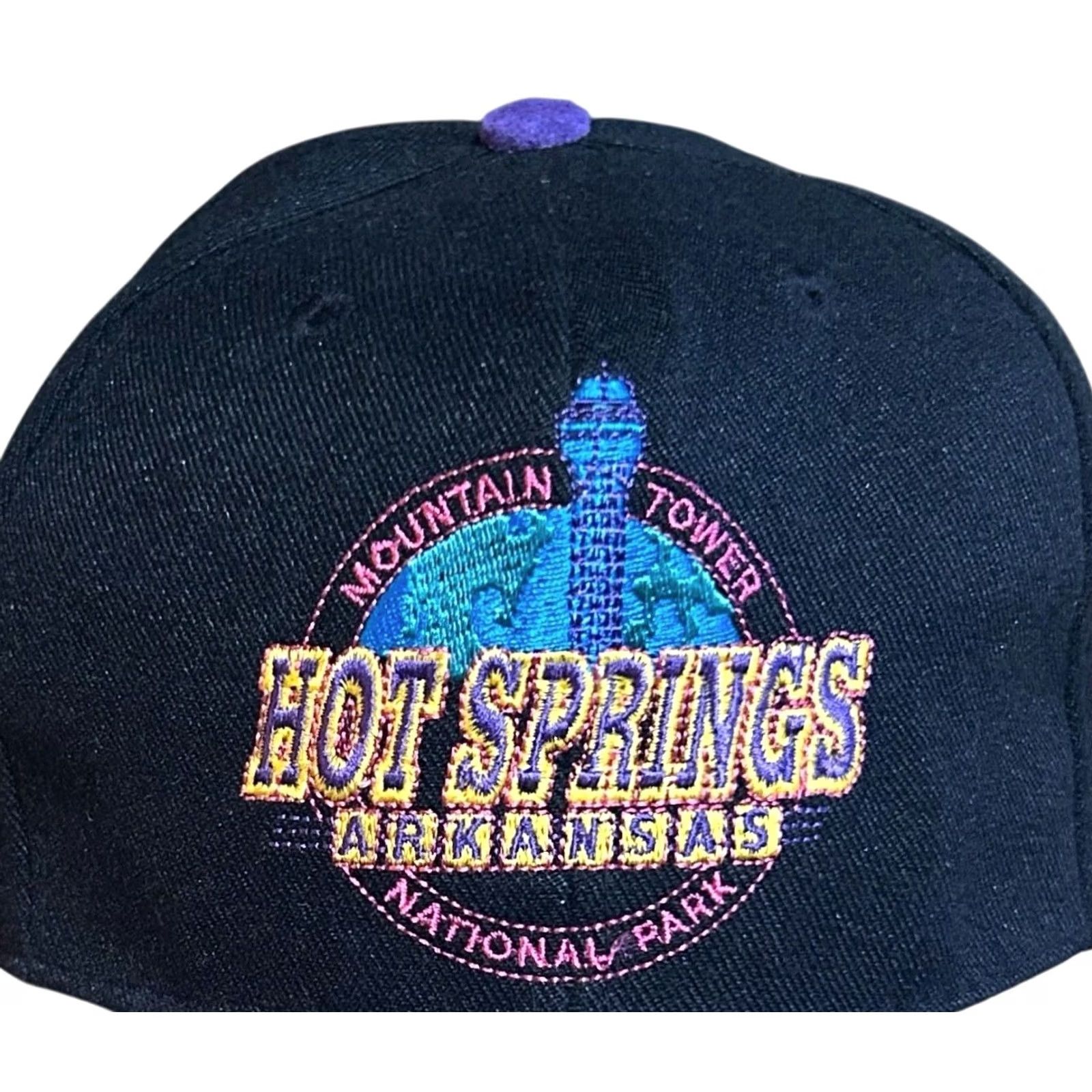 Vintage VINTAGE National Hat Men One Size Black Purple Y2K Retro 90s Trucker Adjustable Breathable Canvas Cotton Suede Halloween? Size US M / EU 48-50 / 2 - 2 Thumbnail