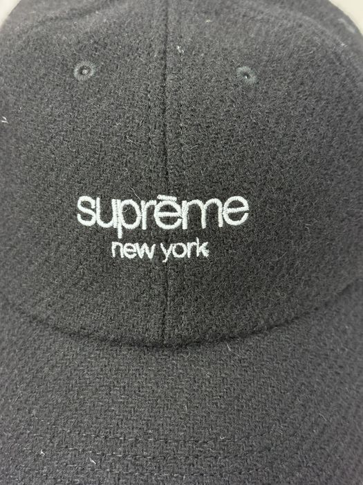 Supreme Supreme Harris Tweed Classic Logo 6-Panel Black fw 21 cap