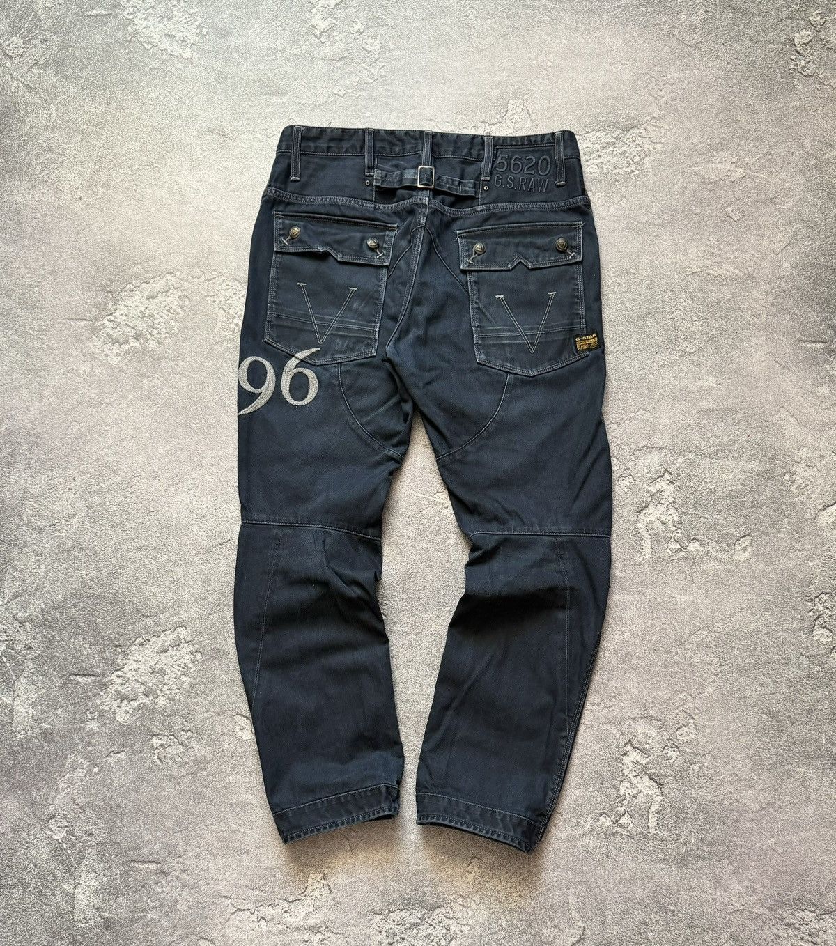 G-Star × Vintage G star raw 34/32 motor 5620 tapered embro denim pant trouser Size US 34 / EU 50 - 7 Thumbnail