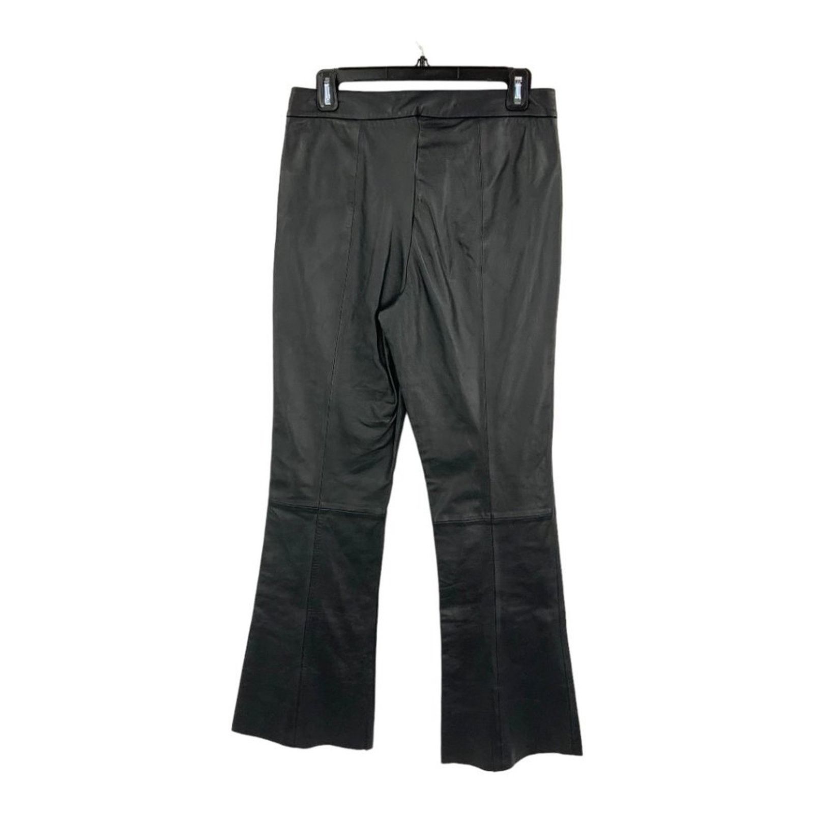 Maje Maje Black Lambskin Leather Trouser Pants 38FR Medium US Size 29" - 3 Thumbnail