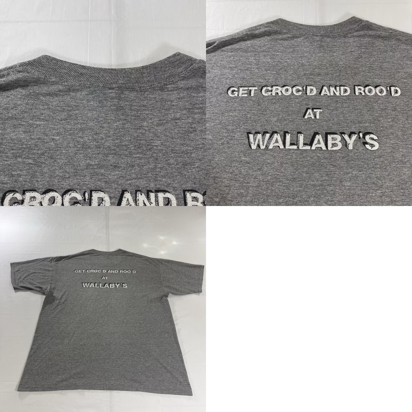 Jerzees VINTAGE Jerzees Wallaby's Grille & Brew Pub T-Shirt Kangaroo Graphic 90s USA Kansas XL Gray Cotton Logo Mens T-Shirt Size US XL / EU 56 / 4 - 9 Thumbnail