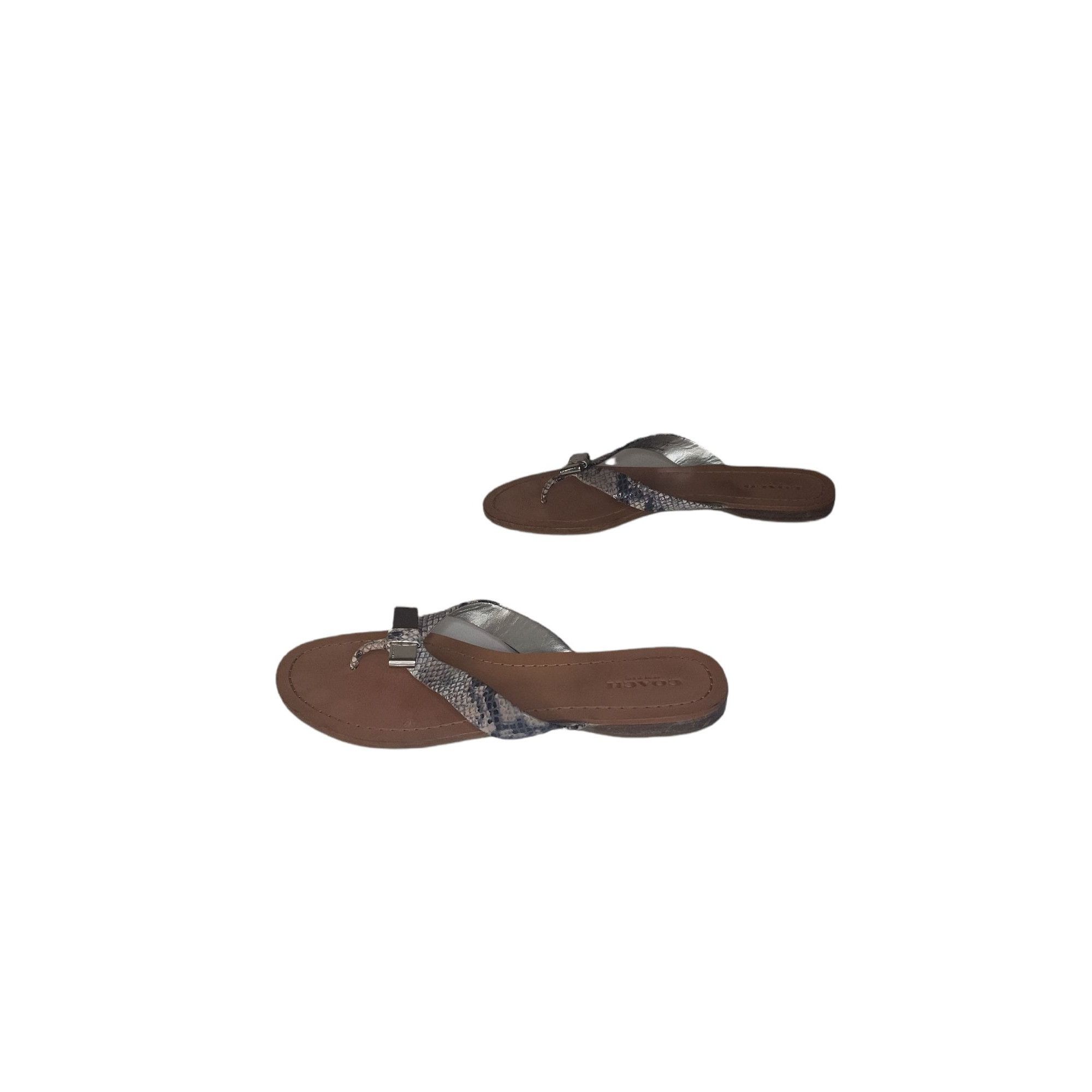 Coach Coach Sable Thong Sandals Women Sz 7.5 B Snakeskin Leather F Size US 7.5 / IT 37.5 - 2 Thumbnail