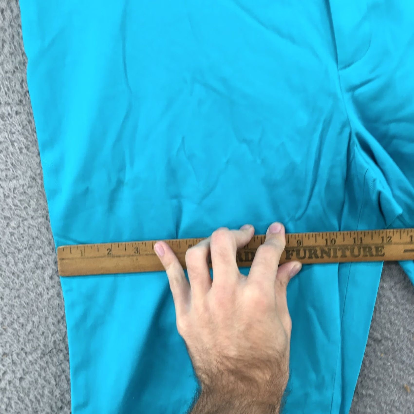 Vintage Monroe & Main Capris Pants Womens 16W Teal Blue Button Hem Mid Rise Zip Fly Capris, 16W, Blue, Womens Size 38" / US 16 / IT 52 - 7 Thumbnail