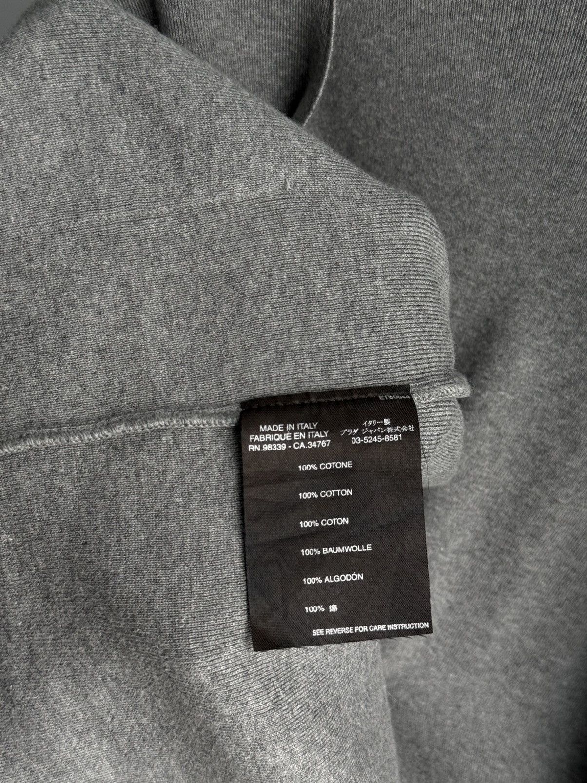 Miu Miu Prada Grey Cotton V-Neck Cardigan Button Front Knit Sweater Size S / US 4 / IT 40 - 11 Thumbnail