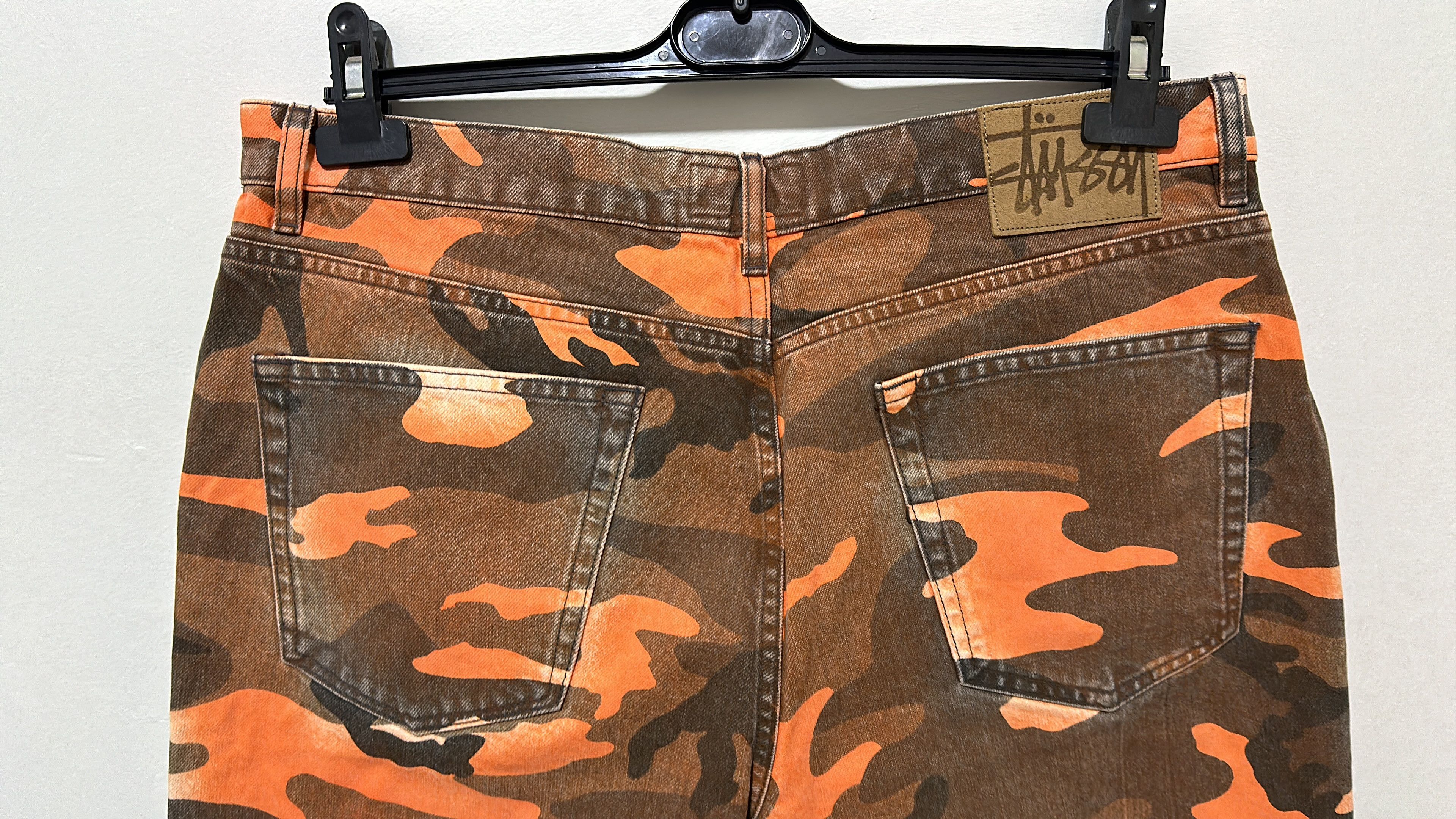 Stussy Stussy Spray Dye Big Ol Jean Orange Camo Size 34 Size US 34 / EU 50 - 4 Thumbnail