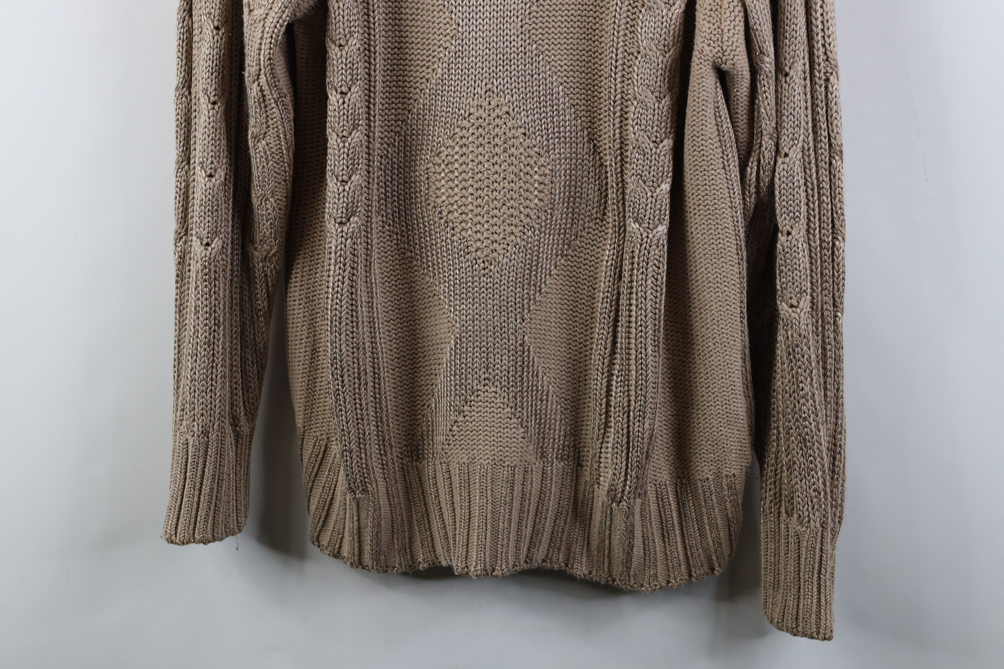 Vintage Vinage 90s Streetwear Blend Heavy Cable Knit Sweater Size XL / US 12-14 / IT 48-50 - 3 Thumbnail