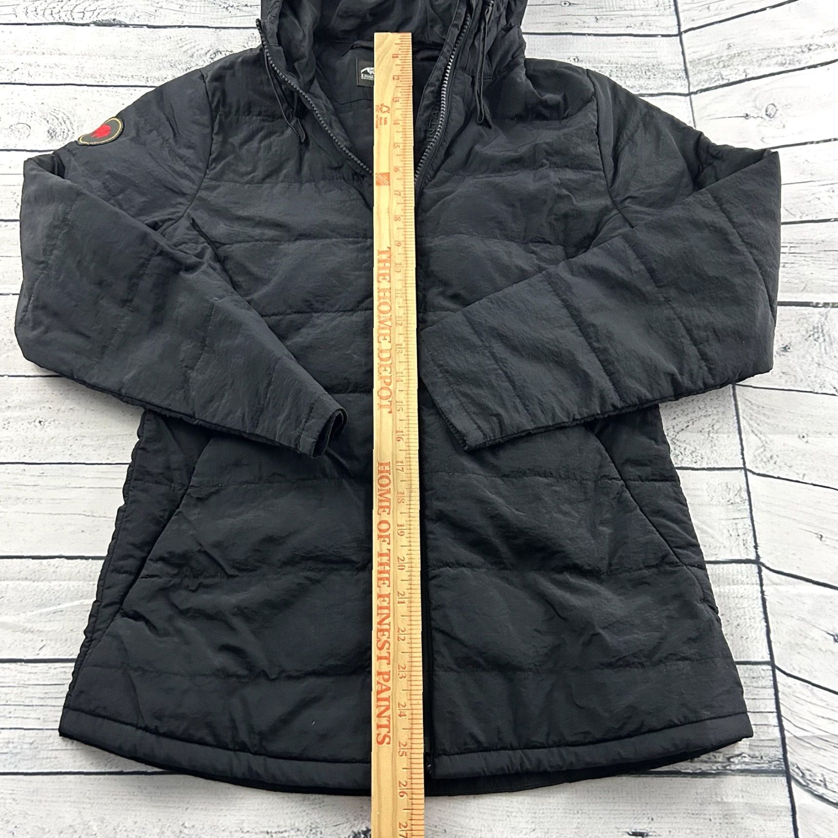 Mountain Khakis Mountain Khakis Jacket Womens XS Black Hooded Full Zip Puffer Ski Style Shacket Size XS / US 0-2 / IT 36-38 - 4 Thumbnail
