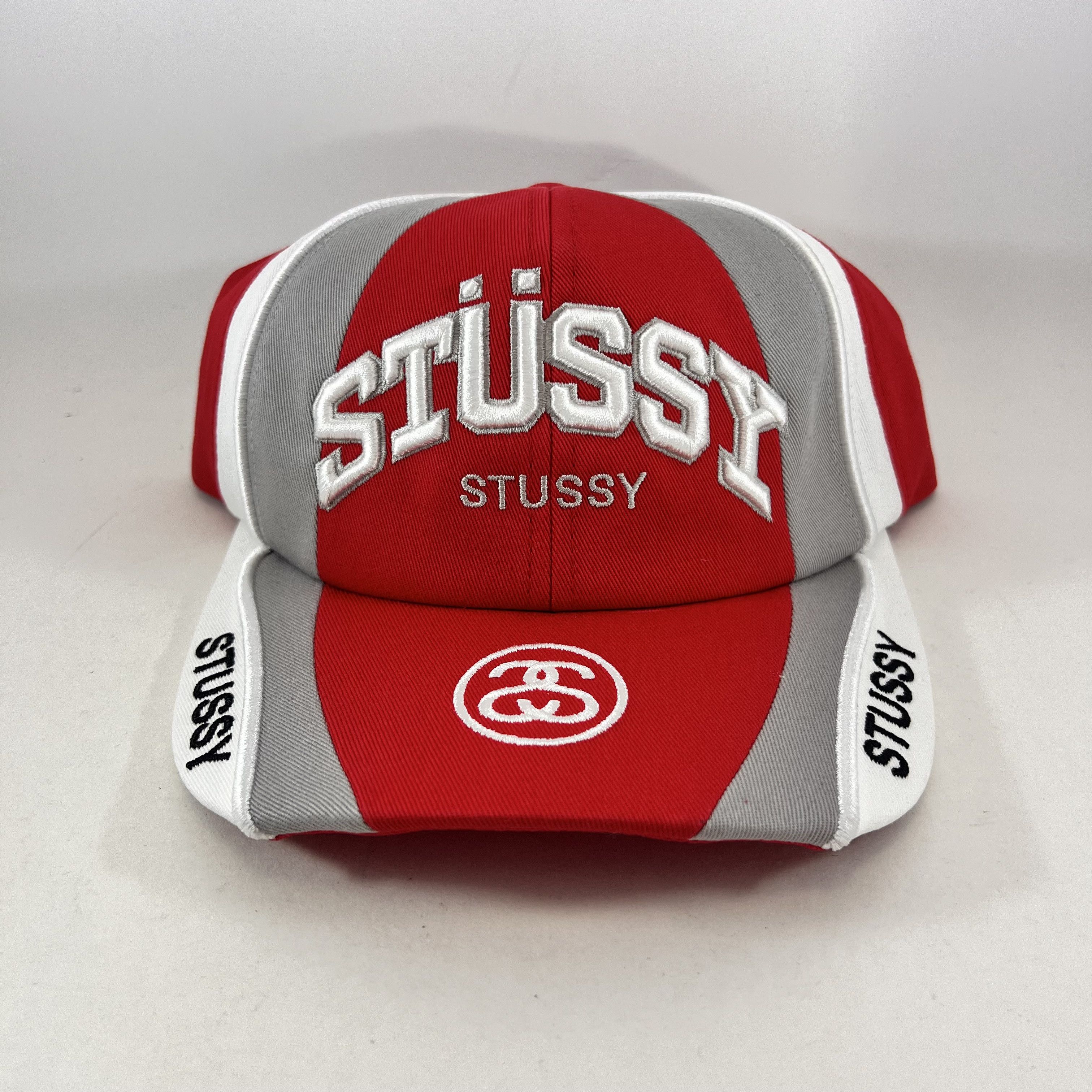 image of Stussy Low Pro Souvenir Strapback Hat Red Adjustable, Men's