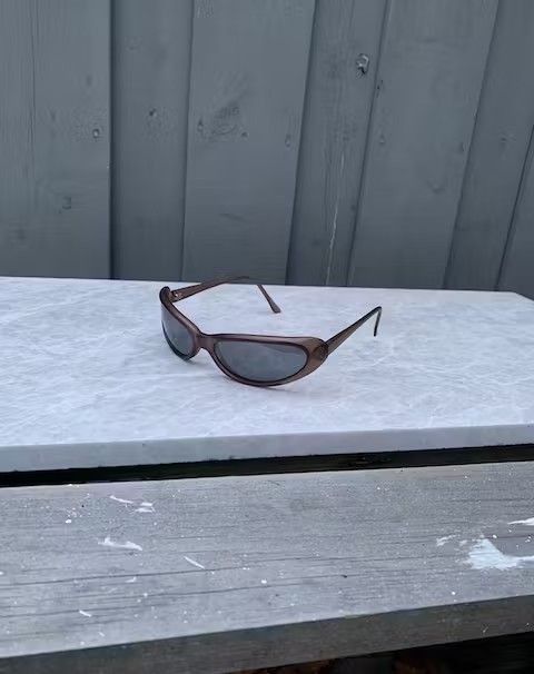 Other 2000s Y2K Brown Alien Eye Raver Sport Wrap Sunglasses Cute Size ONE SIZE - 1 Thumbnail