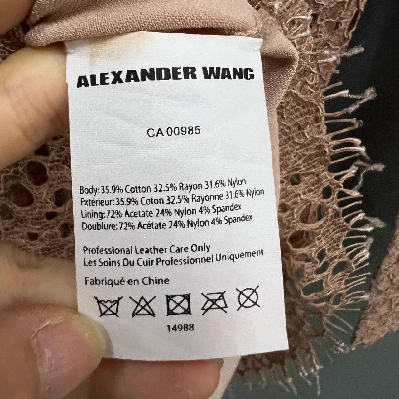 Alexander Wang Alexander Wang Pink Lace Floral Women's Dress Size XXS / US 00 / IT 34 - 4 Thumbnail