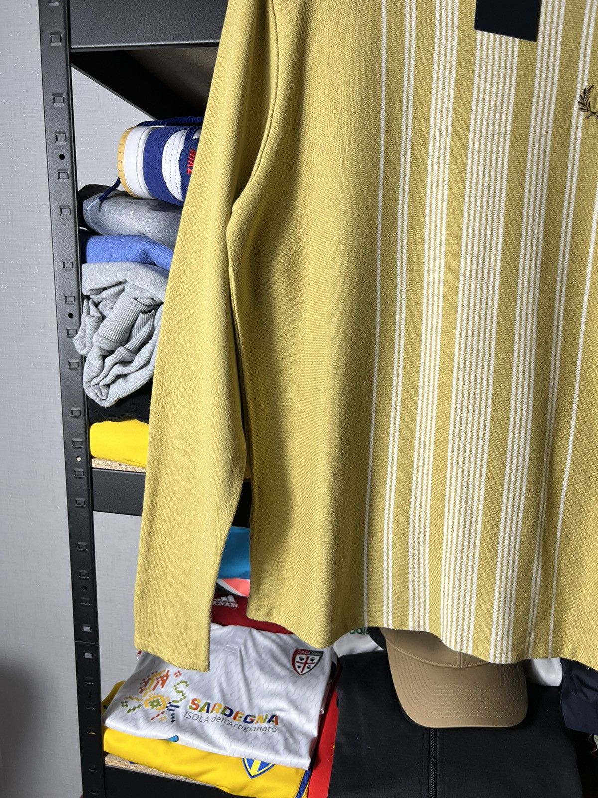 Fred Perry 🟡 Fred Perry Reissues Stripe Roll Neck Sweater 1964 Gold 🧶 Size US L / EU 52-54 / 3 - 8 Thumbnail