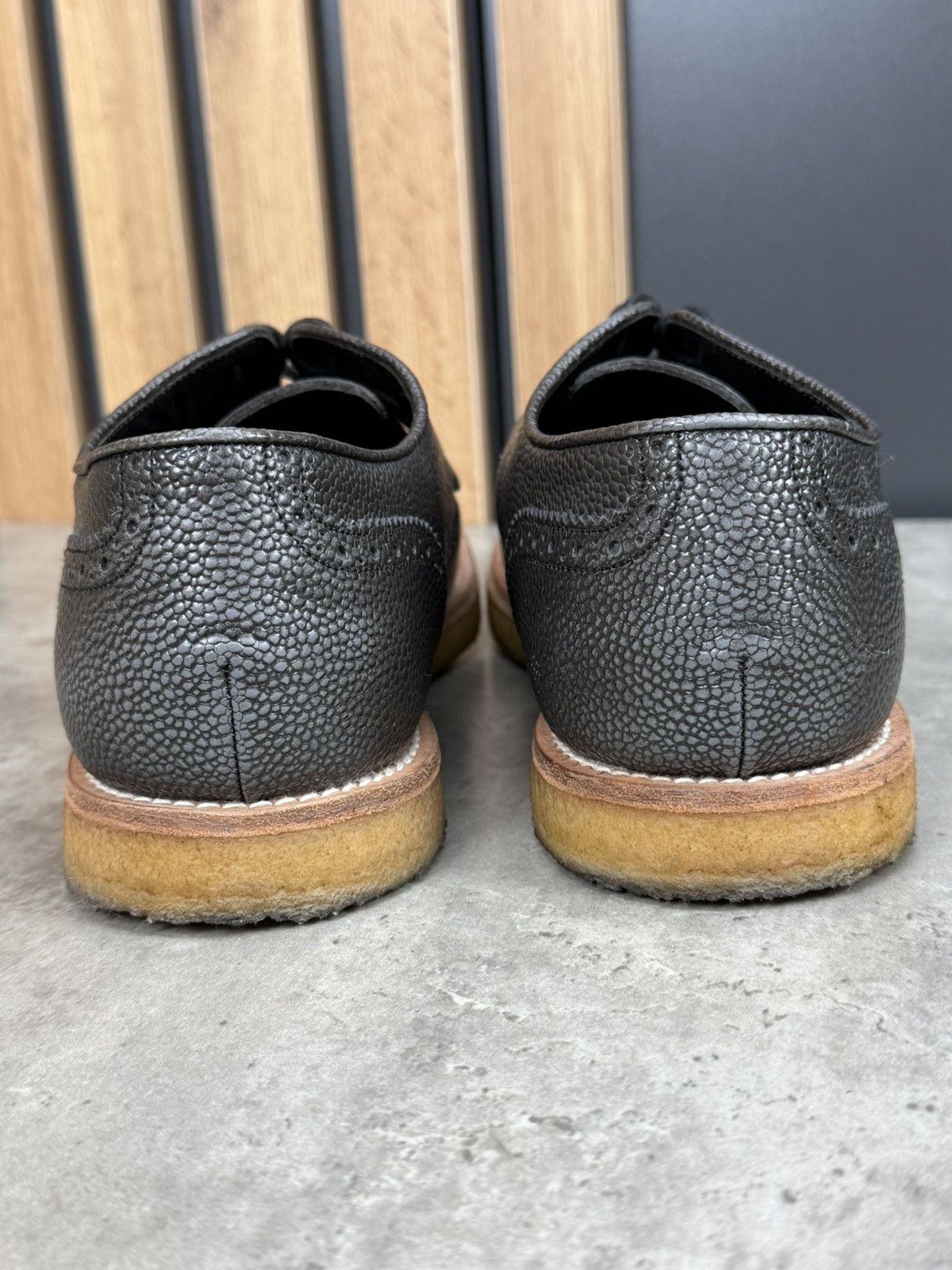 Other Rolando Sturlini Pebbled Leather Crepe Sole Derby Shoes 42 Size US 8 / EU 41 - 4 Thumbnail