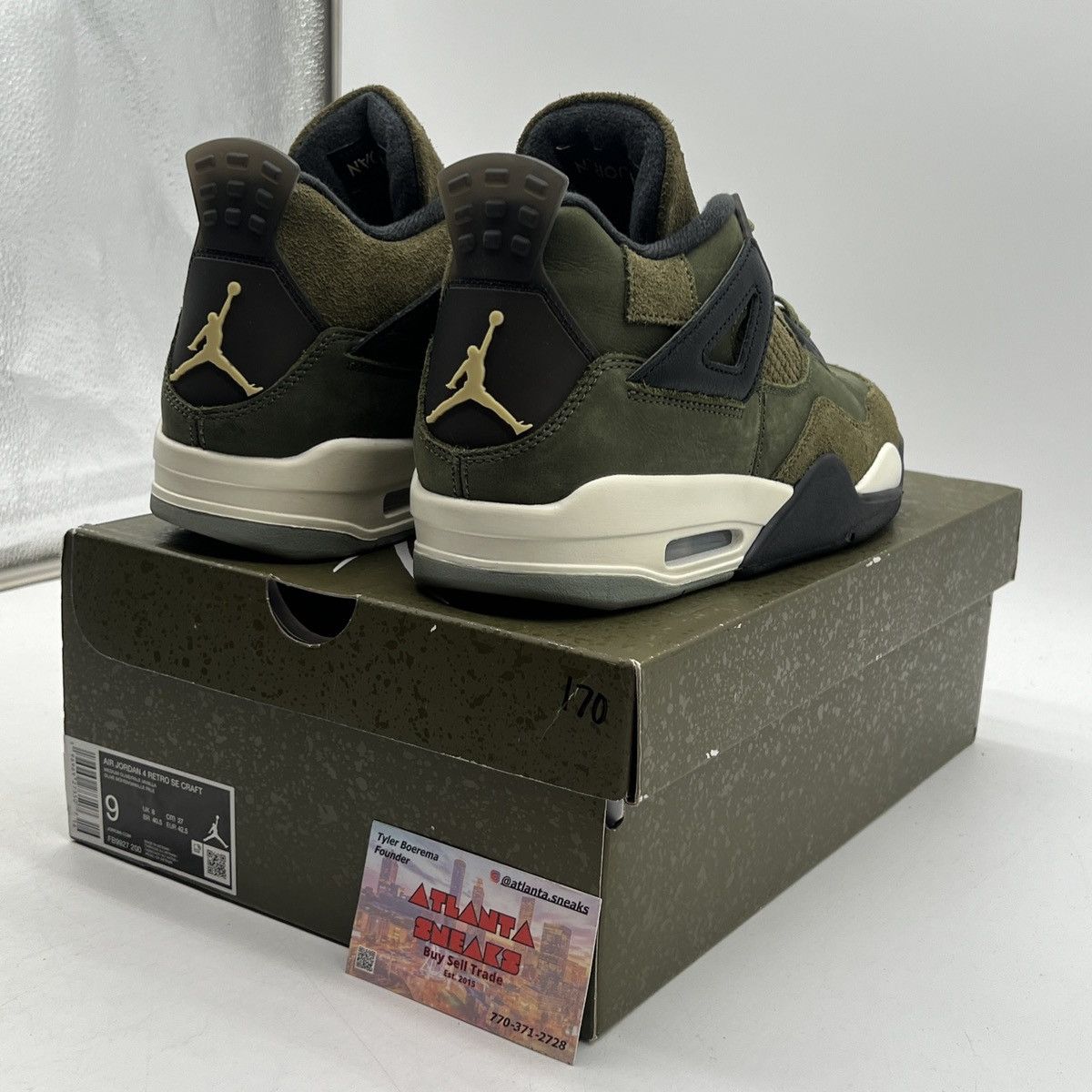 Jordan Brand Air Jordan 4 Craft Olive Size US 9 / EU 42 - 5 Thumbnail