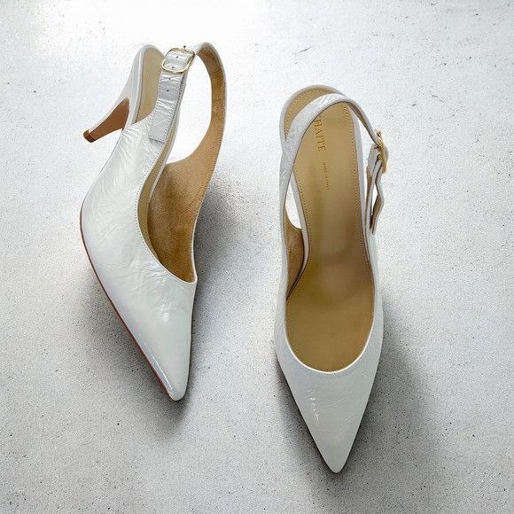 KHAITE KHAITE River Slingback 75 Pump in White Size US 10 / IT 40 - 2 Thumbnail