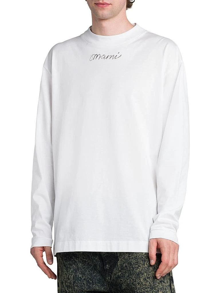 Marni o1w1db11125 Long Sleeve T-Shirt in White Size US S / EU 44-46 / 1 - 2 Thumbnail