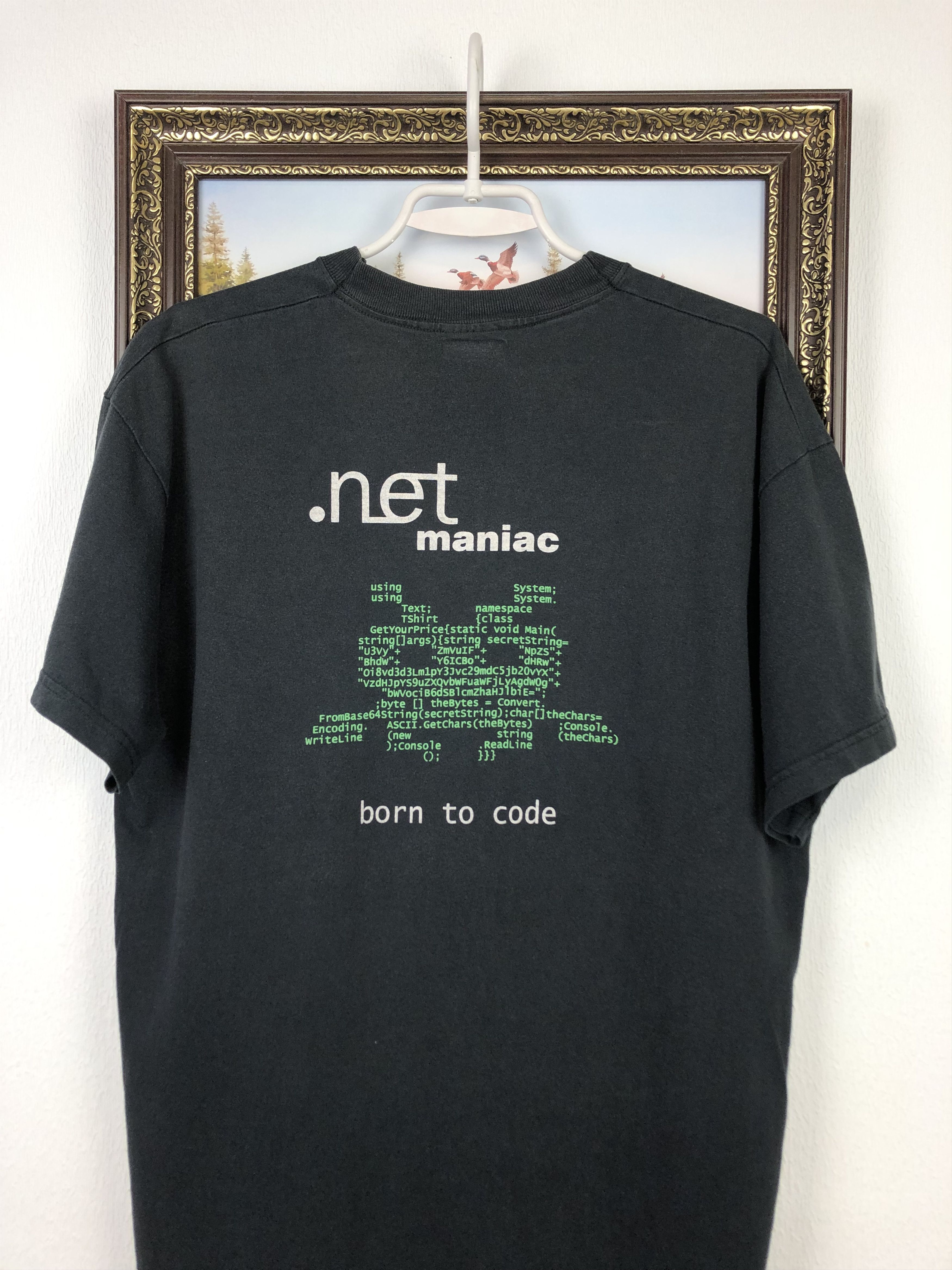 Vintage Vintage Microsoft Maniac Shirt Developer Shirt Born To Code Size US L / EU 52-54 / 3 - 2 Thumbnail