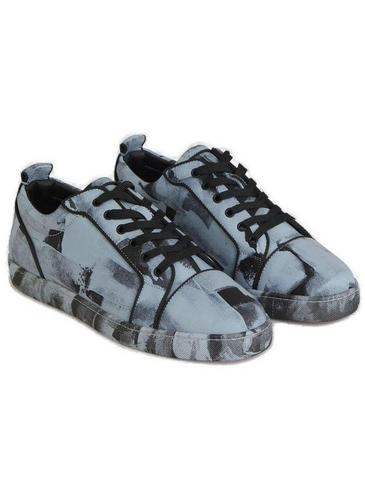 Christian Louboutin CHRISTIAN LOUBOUTIN Louis Junior blue leather sneakers 9 42 Size US 9 / EU 42 - 1 Thumbnail