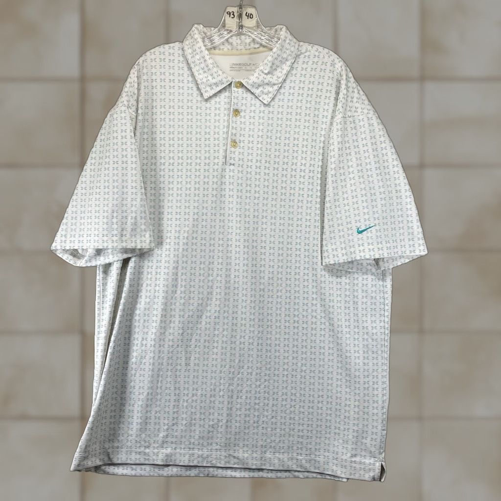 Nike Nike Golf Polo Shirt Mens X Large Miami White Dri-FIT Performance Short Sleeve Size US XL / EU 56 / 4 - 1 Thumbnail