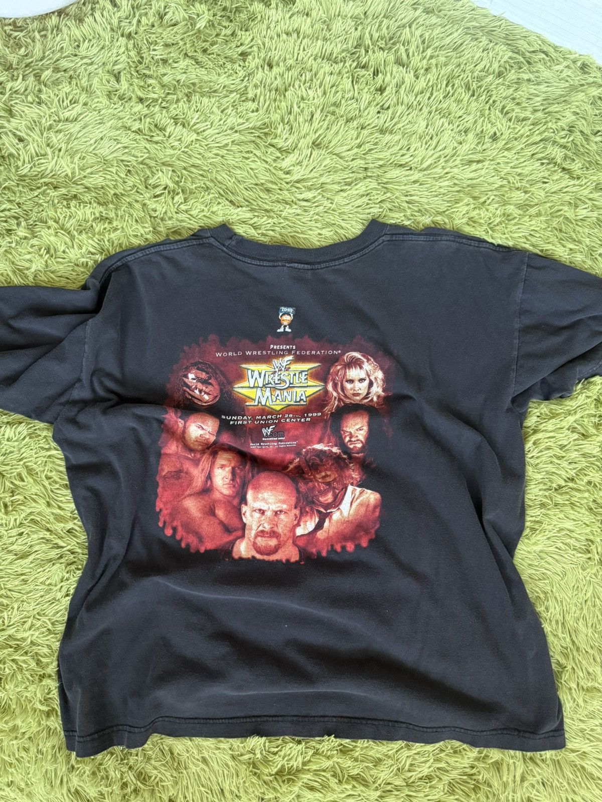 Vintage Vintage WWF Wrestle mania t shirt Size US XL / EU 56 / 4 - 2 Thumbnail