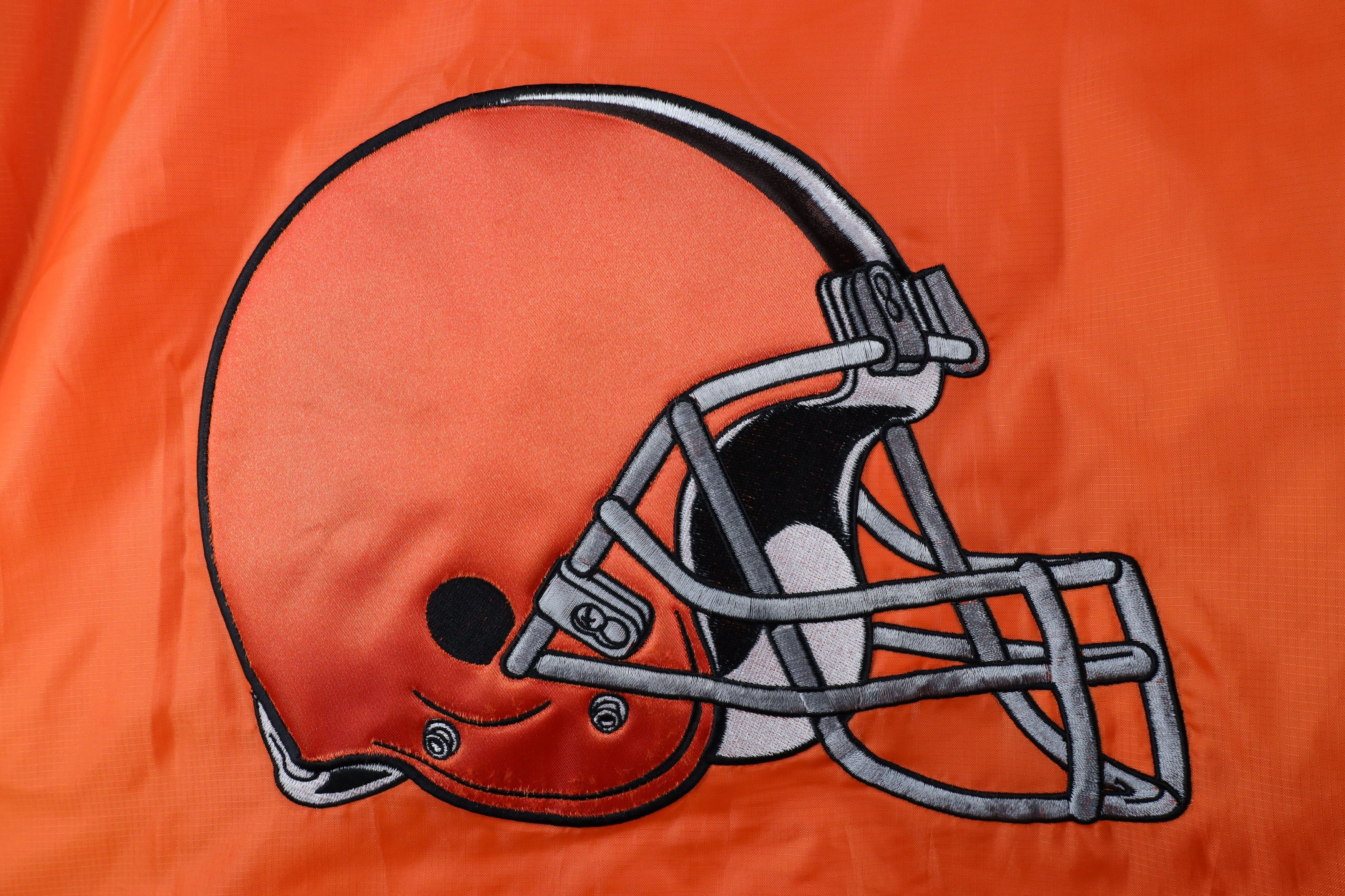Vintage Vintage 90s Cleveland Browns Football Hooded Jacket Size US XL / EU 56 / 4 - 14 Thumbnail