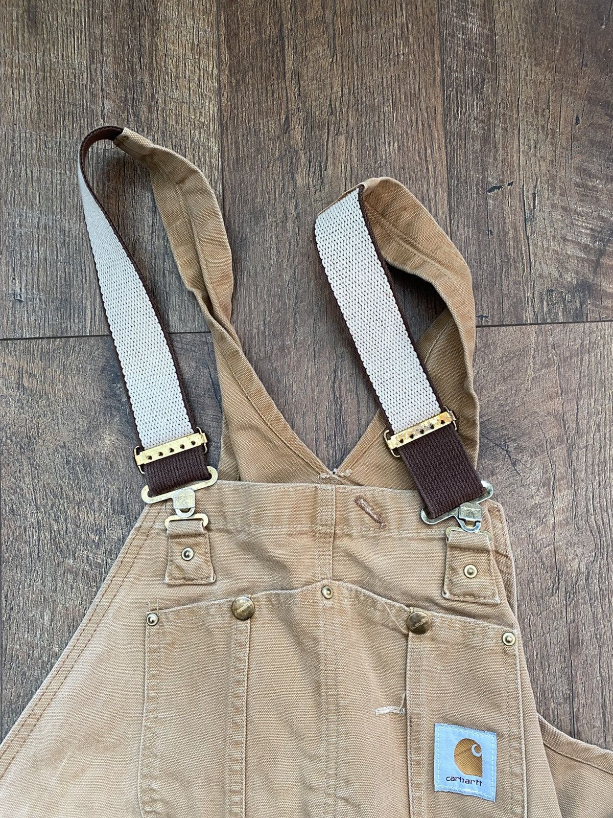 Carhartt Carhartt Tan Overalls with Adjustable Straps,44 by 30 Size US 30 / EU 46 - 3 Thumbnail