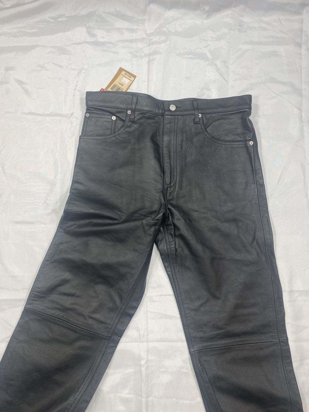 Genuine Leather × Levi's × Vintage Rare VTG Levis Lot 53 Leather Pants Limited Roswell Edition Size US 36 / EU 52 - 2 Thumbnail
